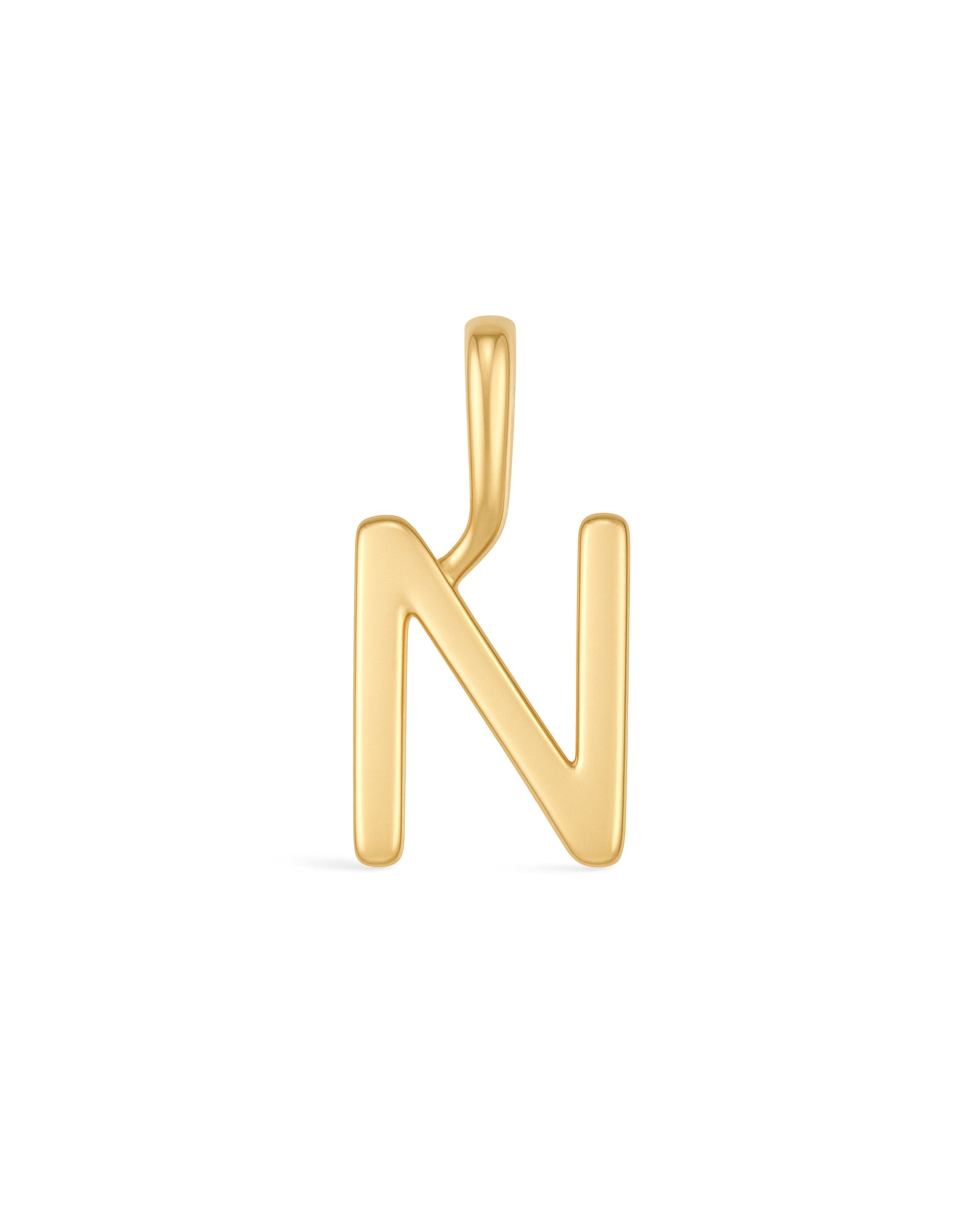 Manhattan Initial Pendant Necklace 14k (N)