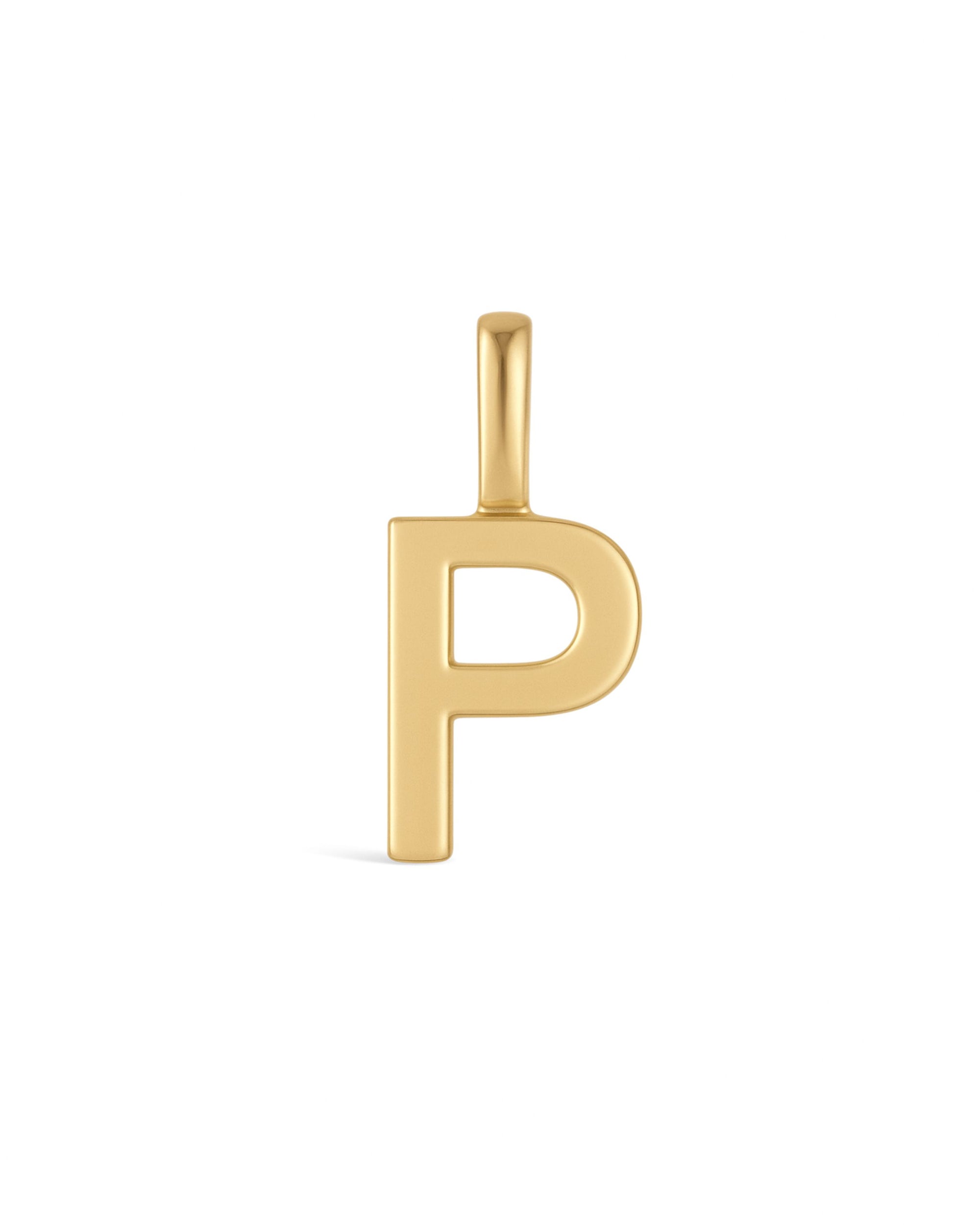Manhattan Initial Pendant Necklace 14k (P)