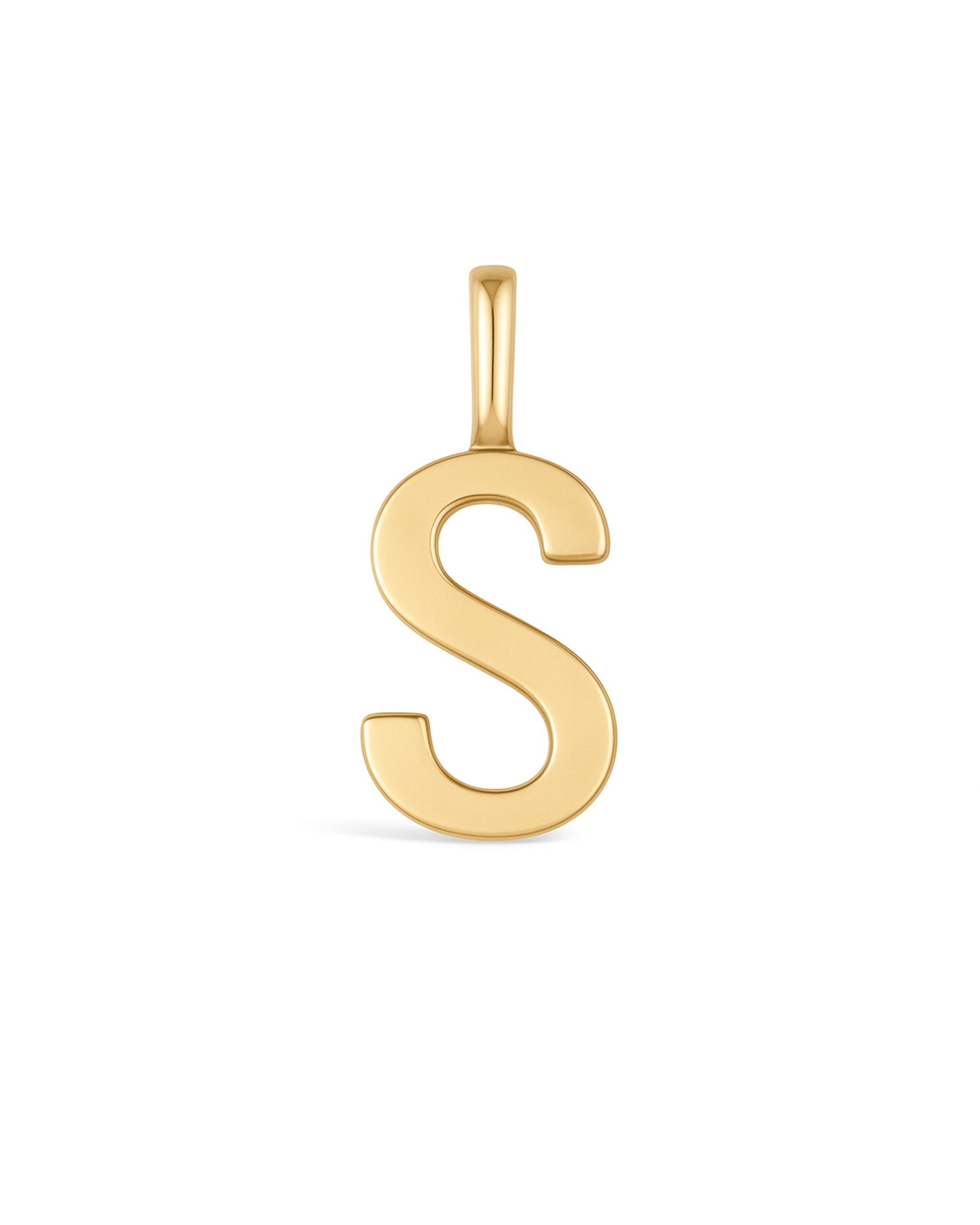 Manhattan Initial Pendant Necklace 14k (S)