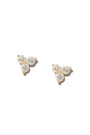 Petite Trois Diamond Stud Earrings 14k