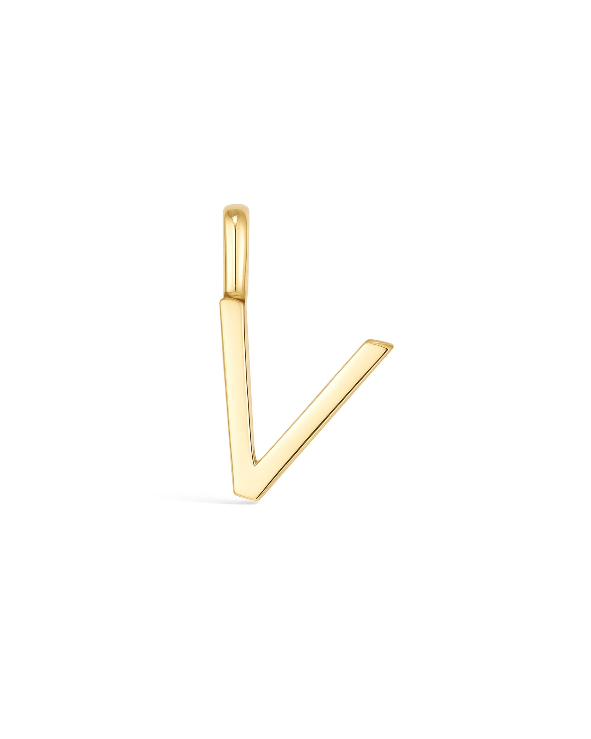Manhattan Initial Pendant Necklace 14k (V)