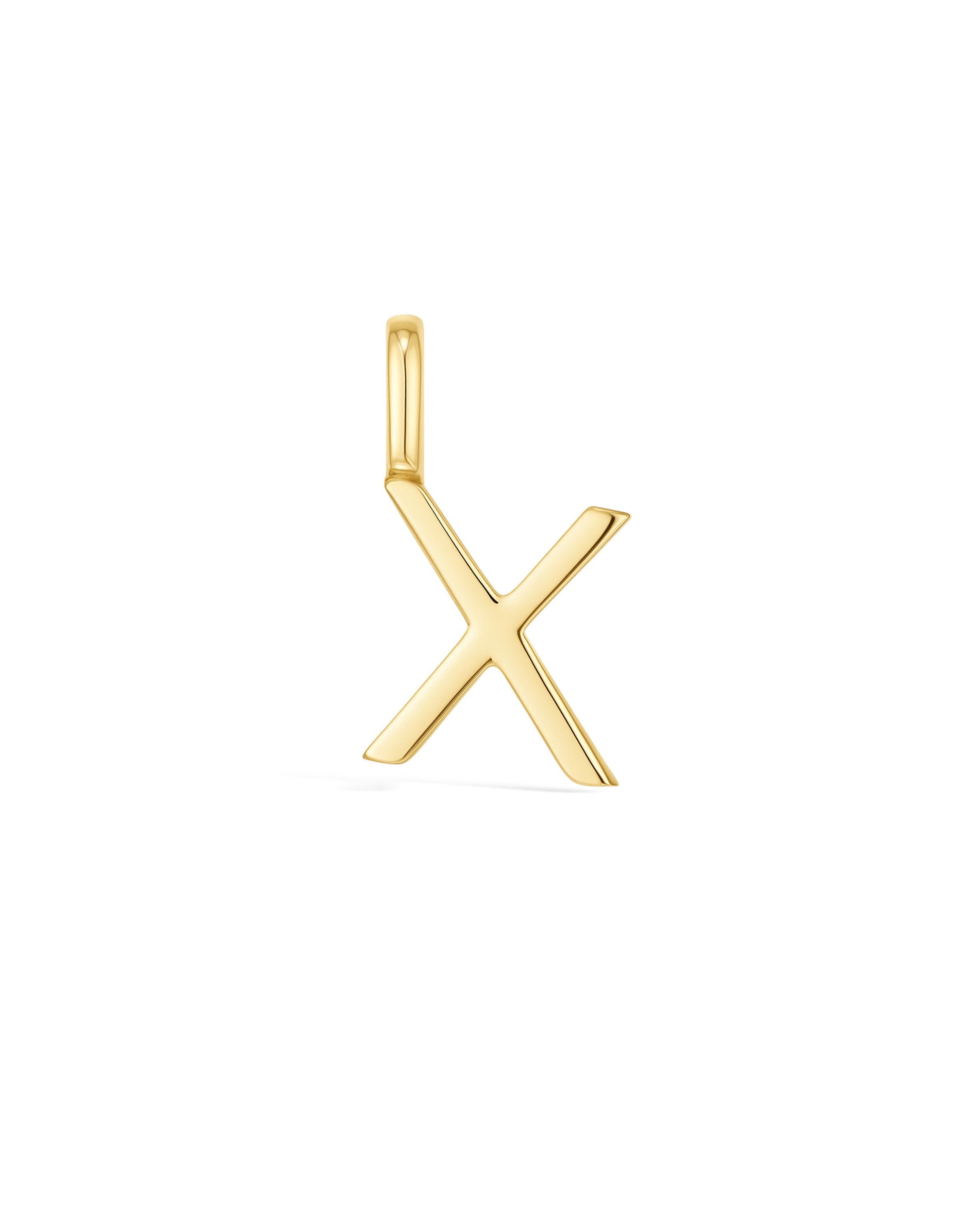 Manhattan Initial Pendant Necklace 14k (X)