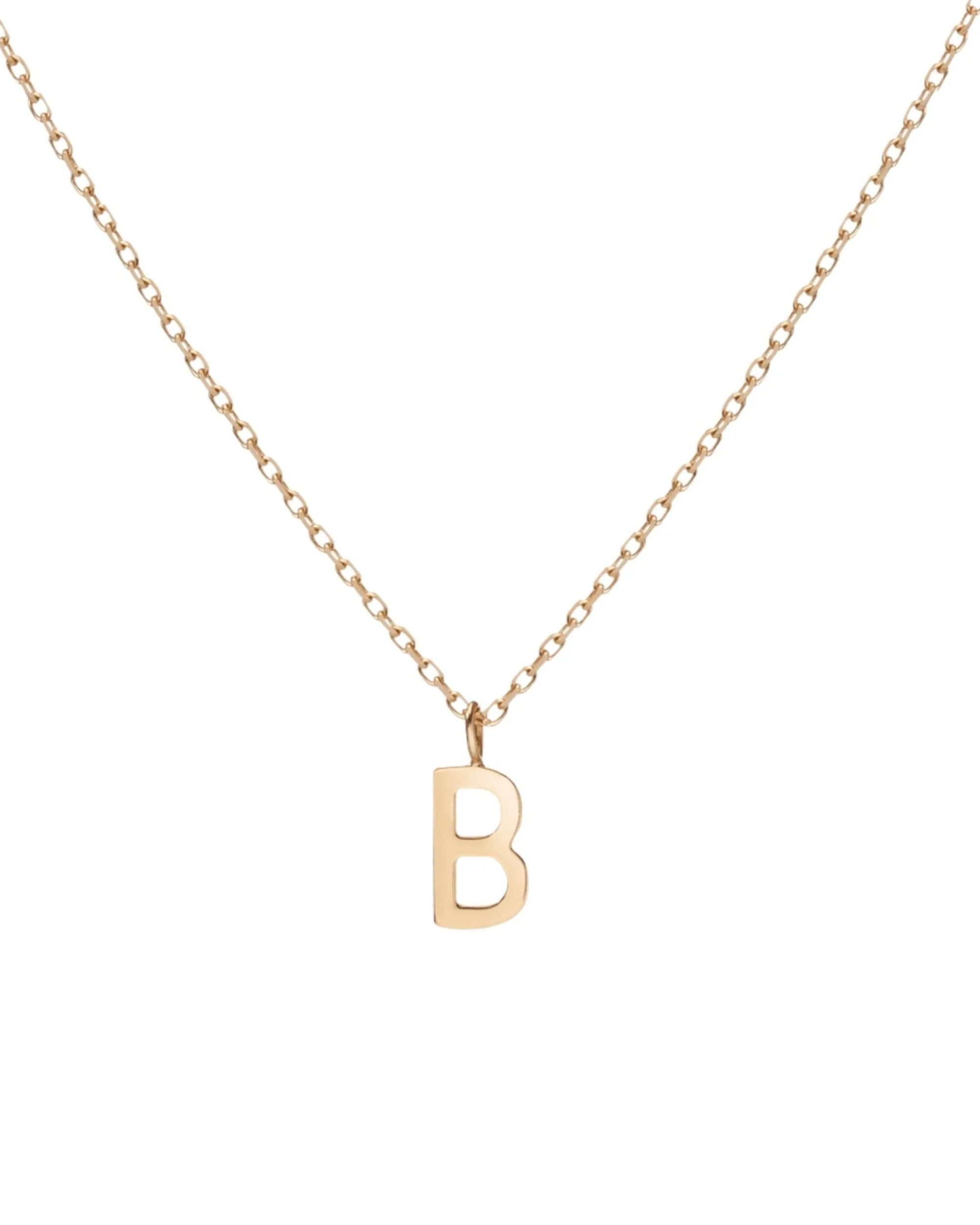 Manhattan Initial Pendant Necklace 14k (B)