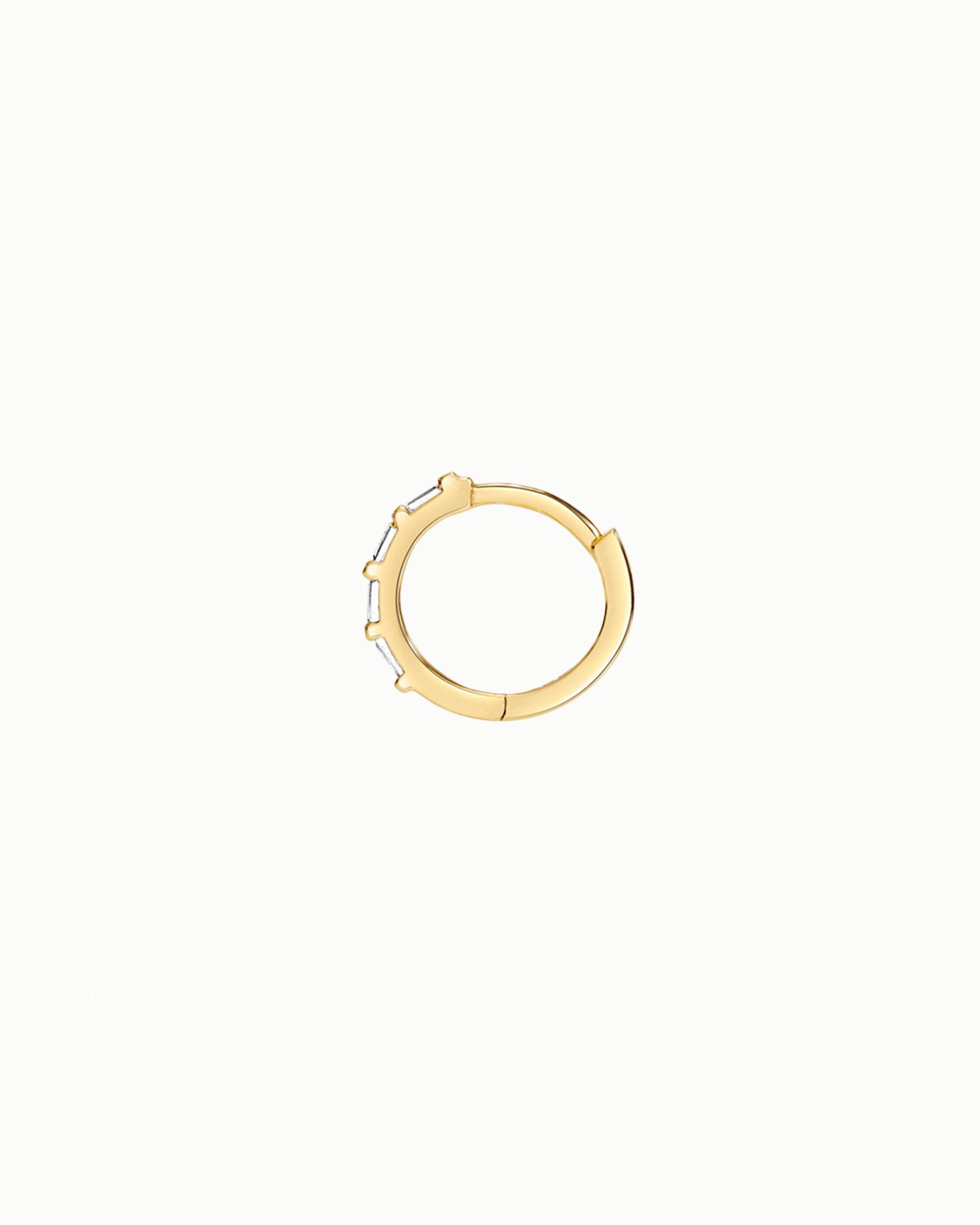 Cannes Festival Diamond Hoop Earrings 14k