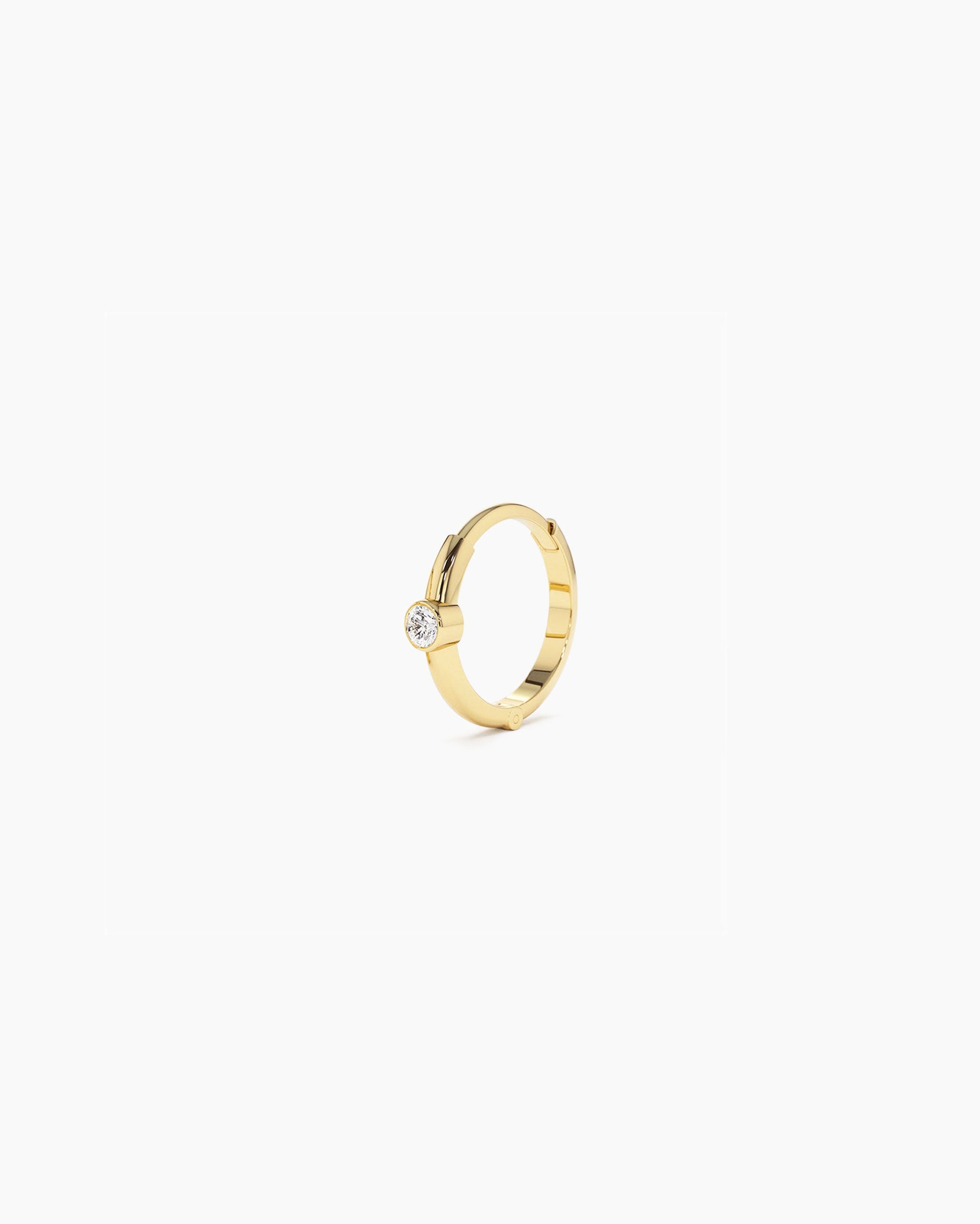 Lyon Rivière Diamond Mini Hoop Earrings 14k