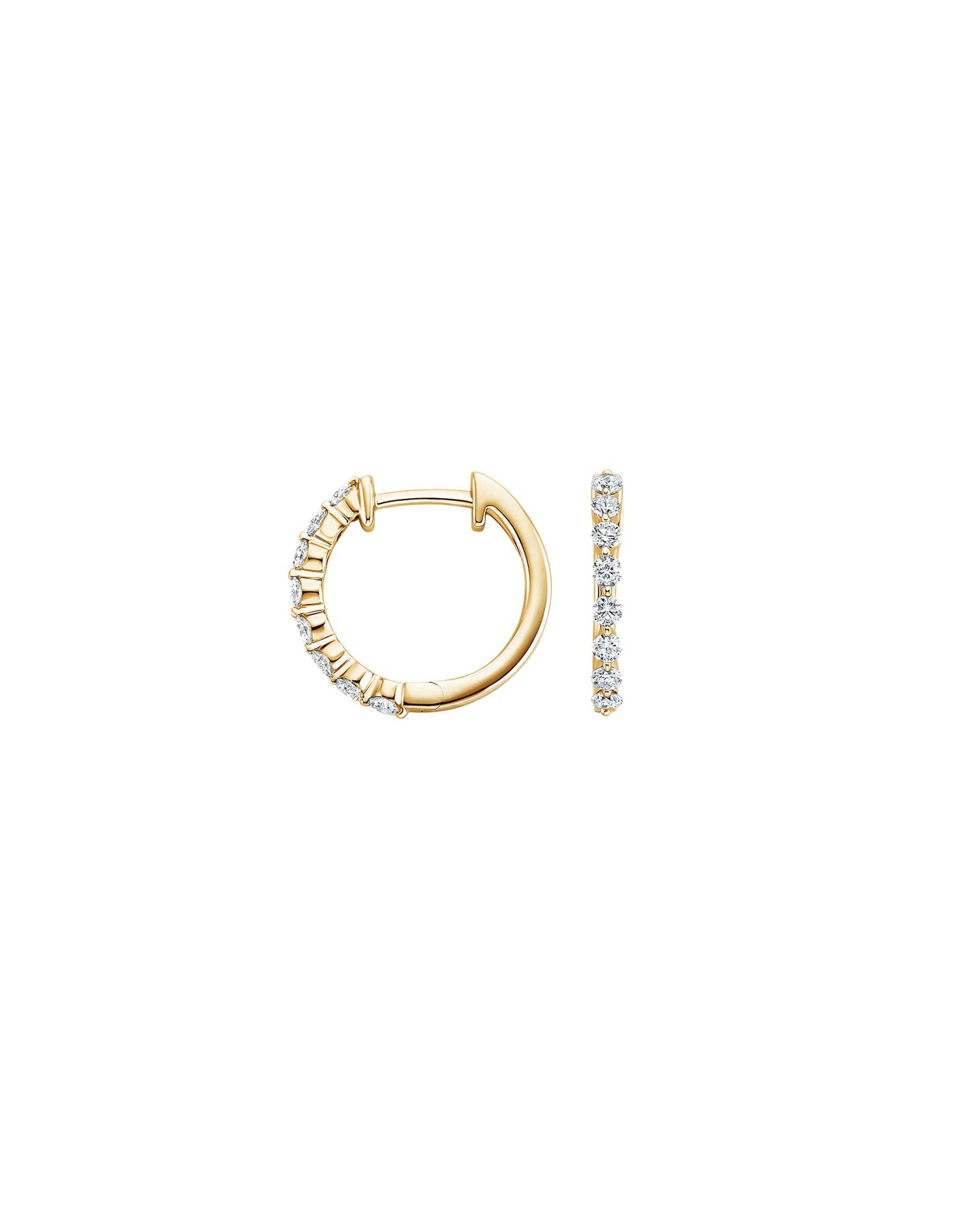 Paris Twilight Diamond Hoop Earrings 14k