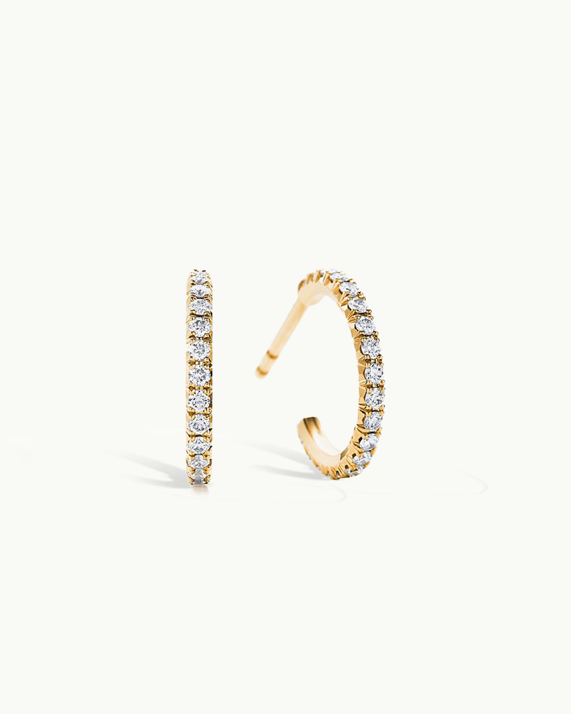 La La Land Diamond Hoop Earrings No. 1 14k