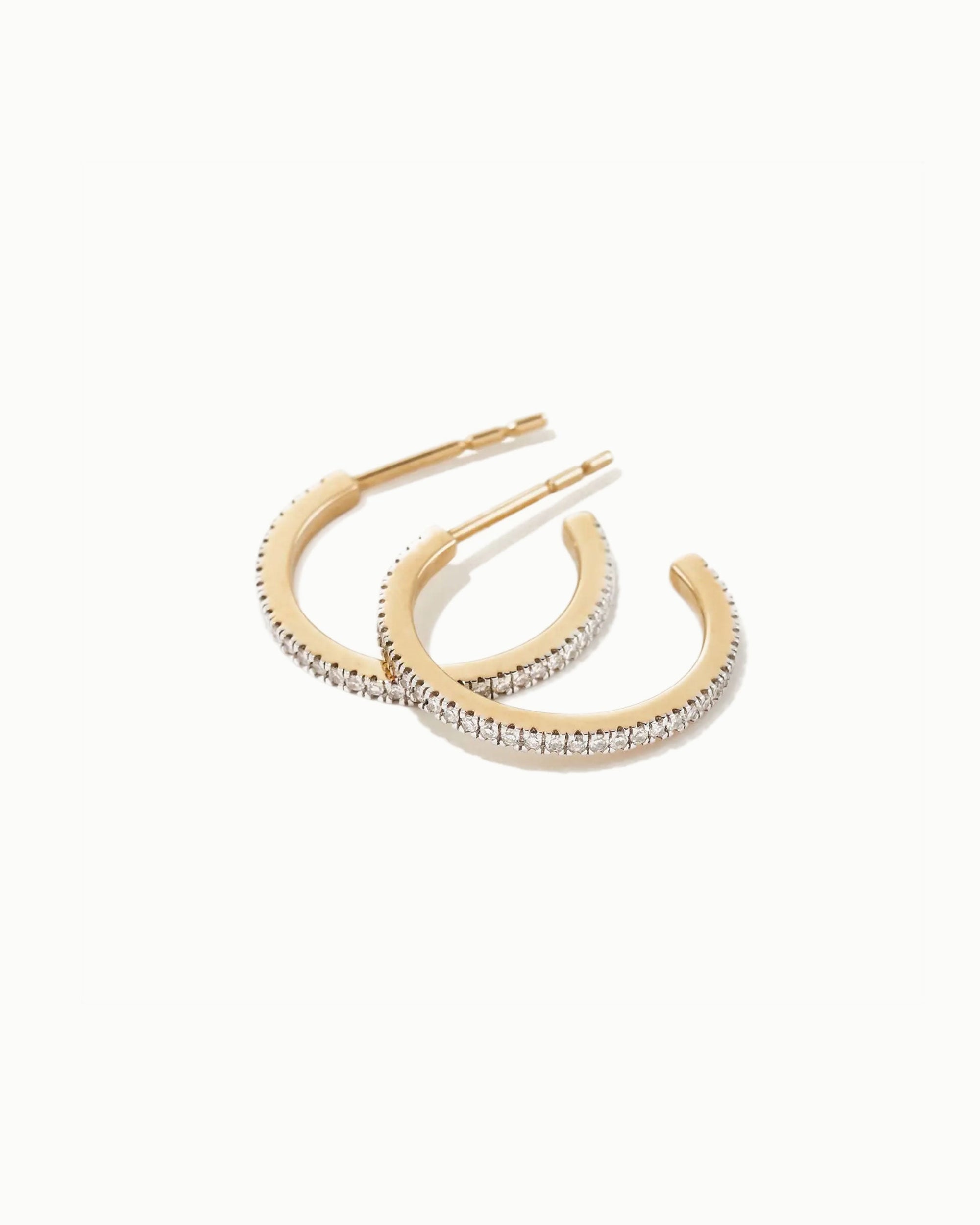 La La Land Diamond Hoop Earrings No. 4 14k