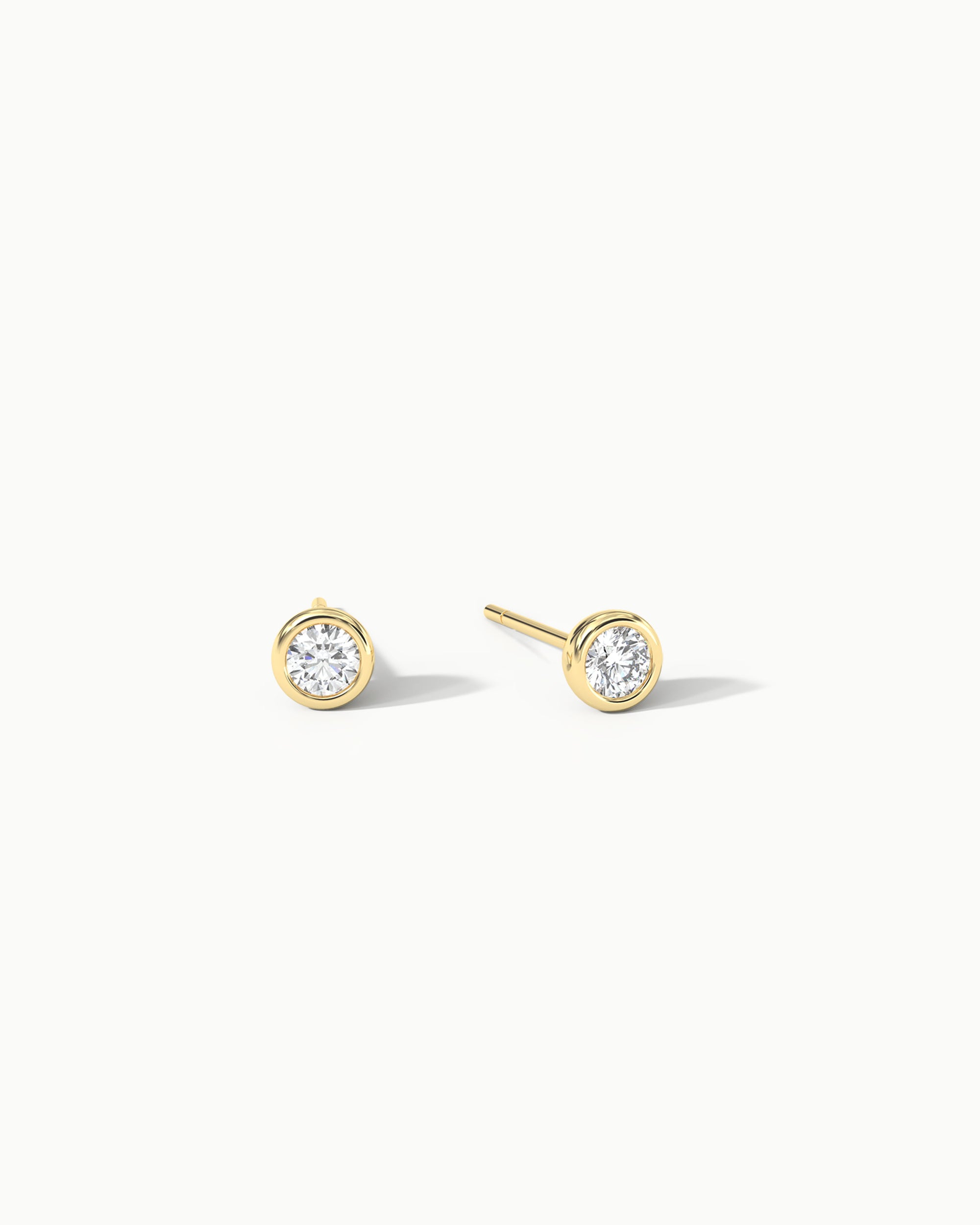 Soleil No. 4 Diamond Midi Stud Earrings 14k