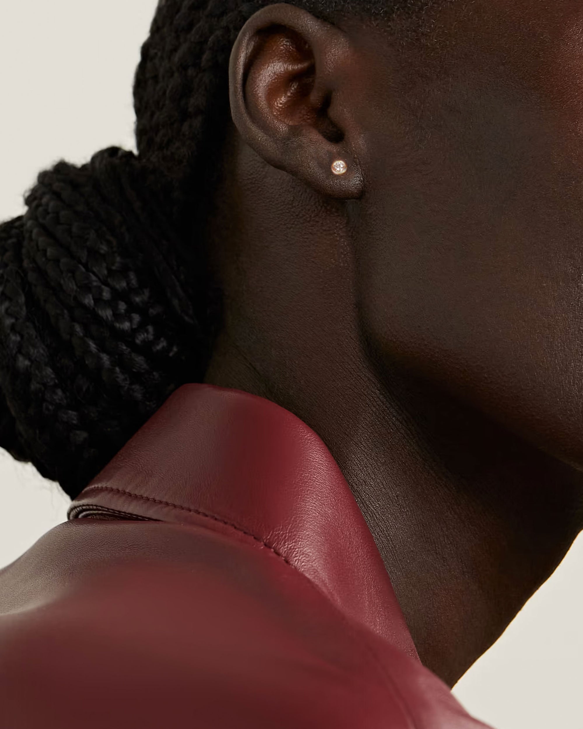 Soleil No. 4 Diamond Midi Stud Earrings 14k