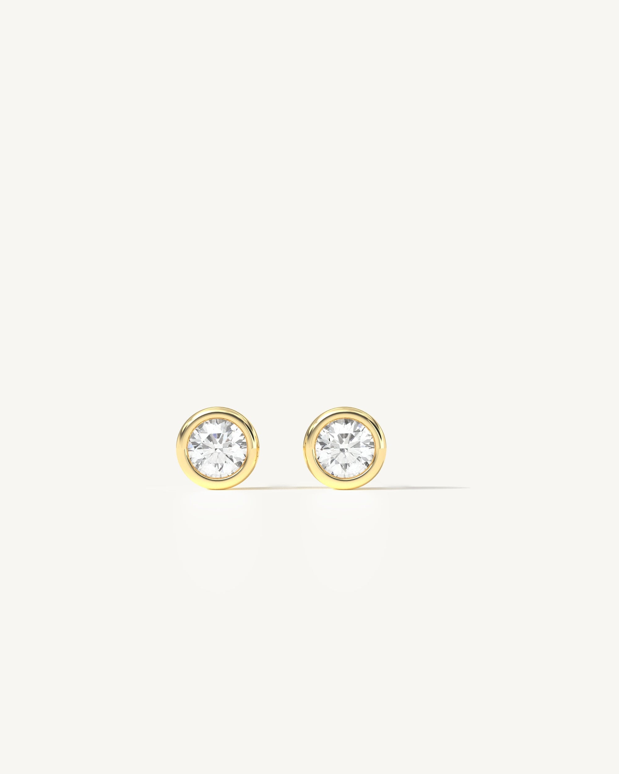 Soleil No. 4 Diamond Midi Stud Earrings 14k