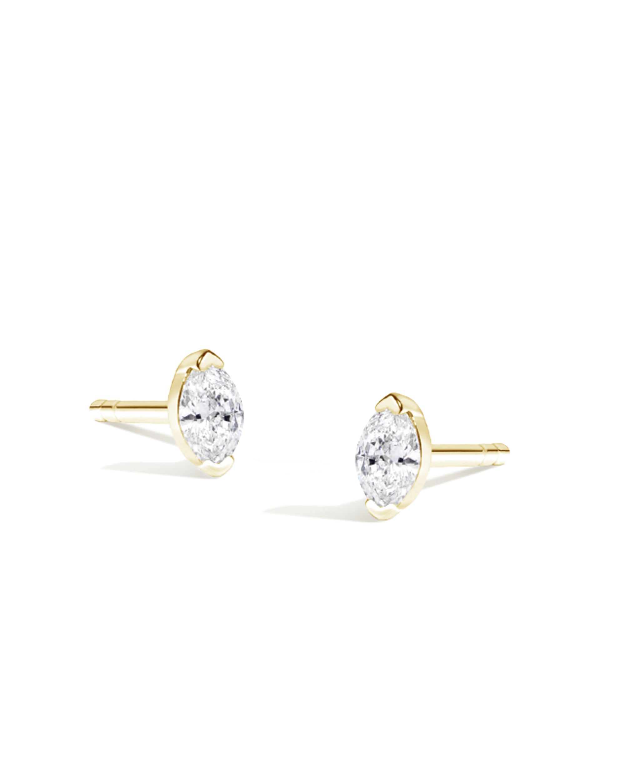 Linea Marquise Diamond Stud Earrings 14k