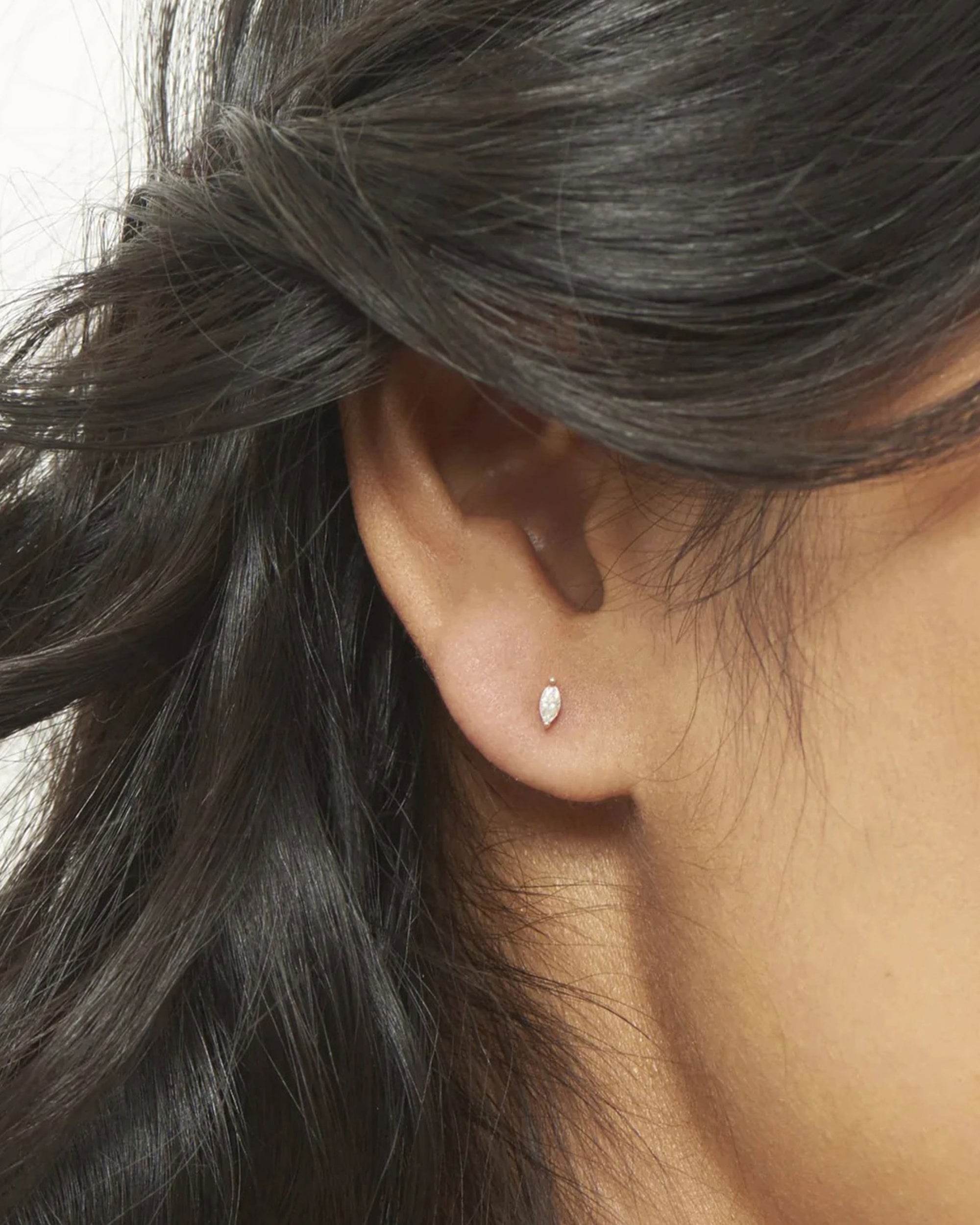 Linea Marquise Diamond Stud Earrings 14k