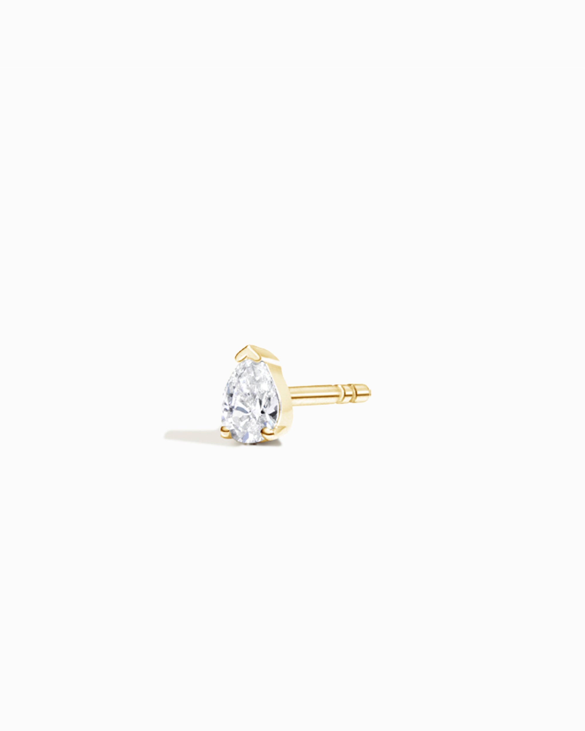 Linea Pear Diamond Stud Earrings 14k