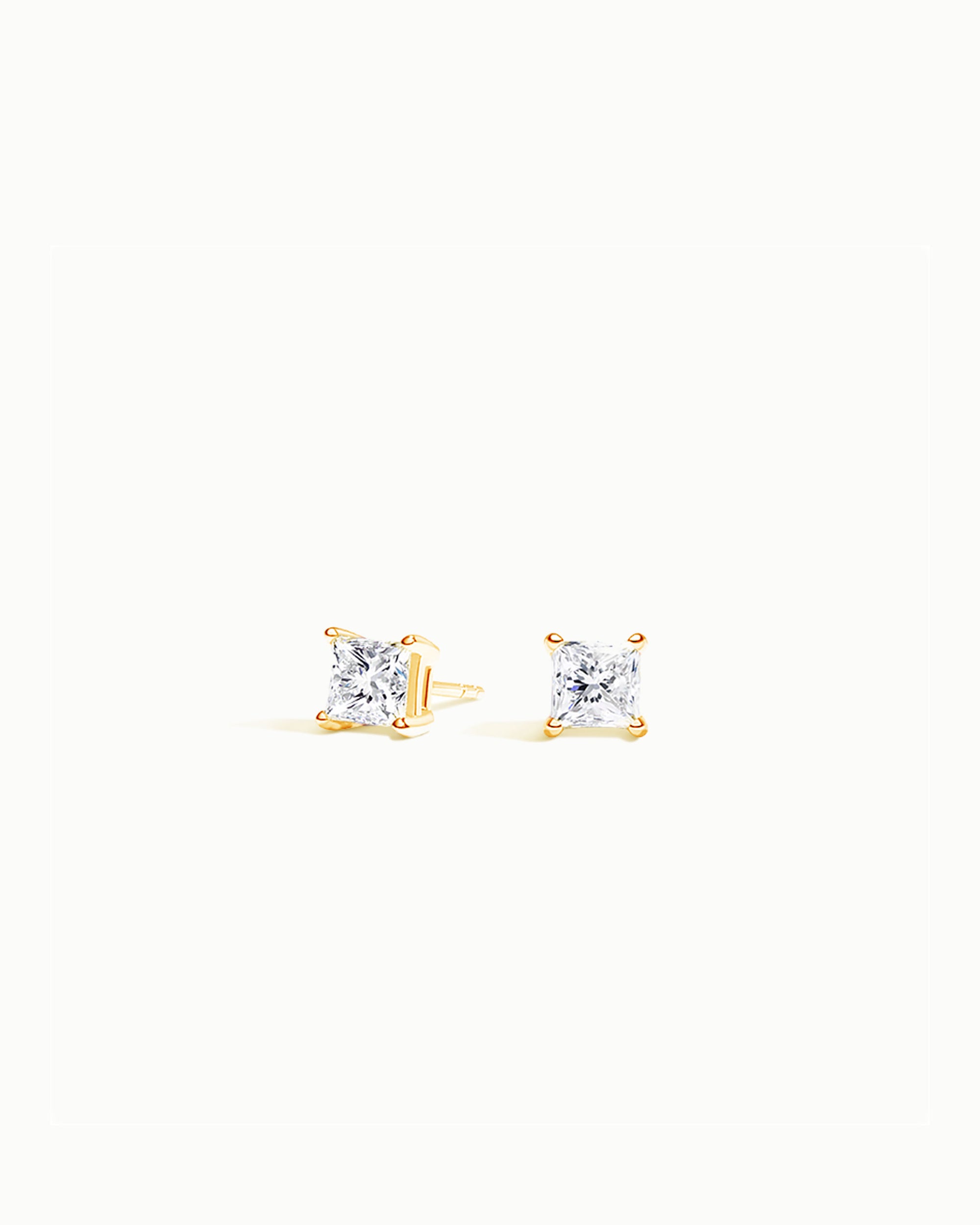 Linea Princess Martini Diamond Stud Earrings 14k