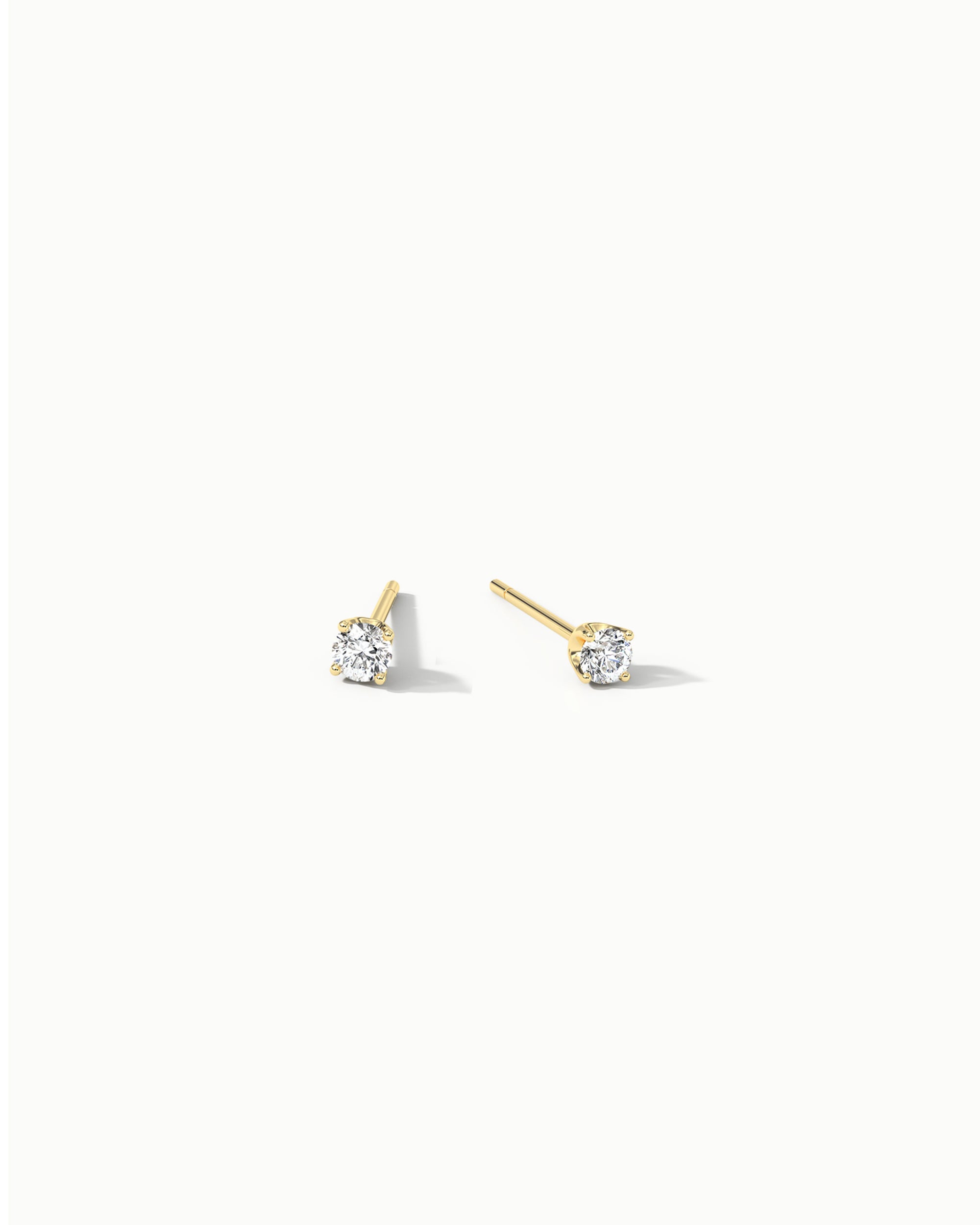 Louvre I Petite Diamond Stud Earrings 14k