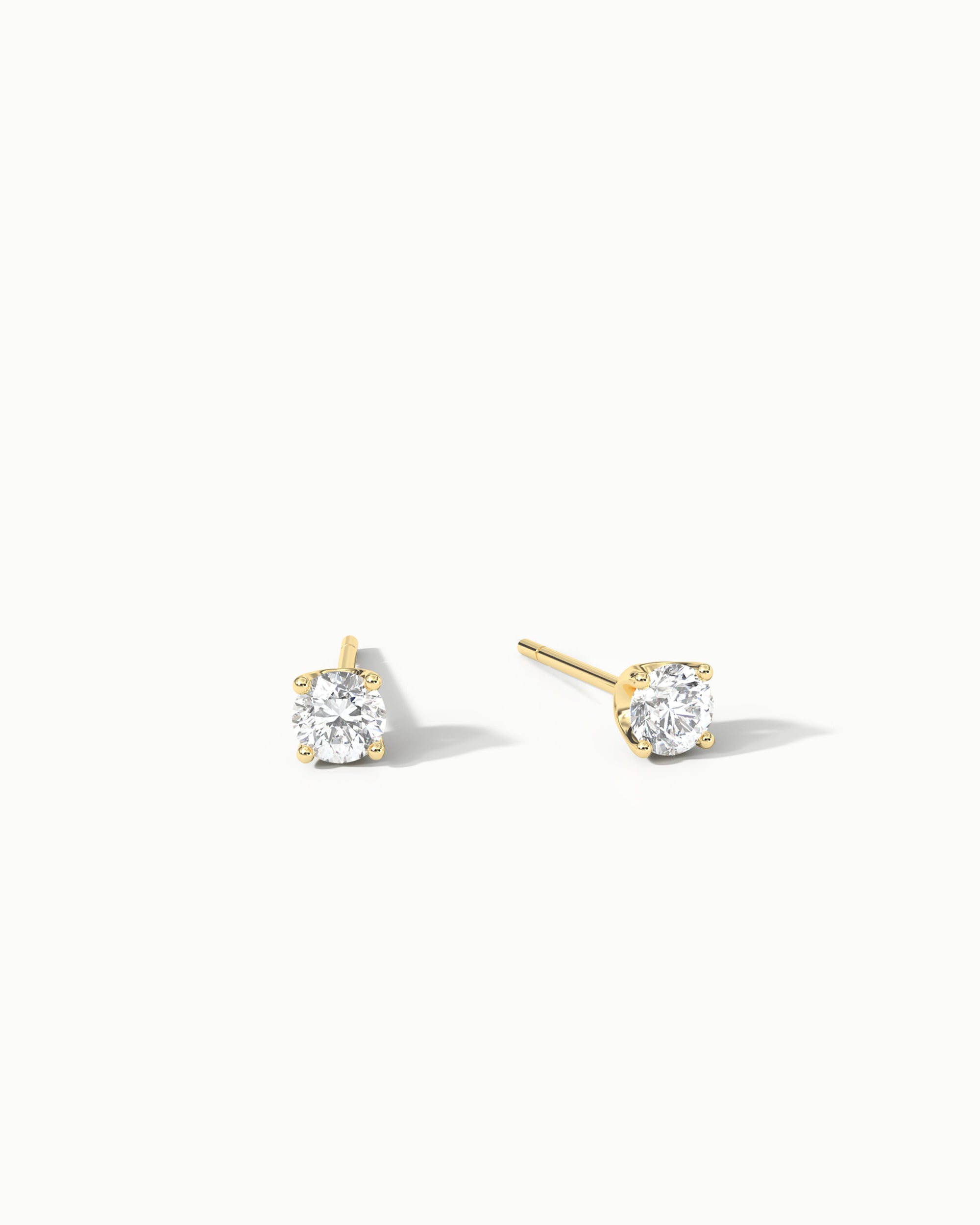 Louvre II Mini Diamond Stud Earrings 14k