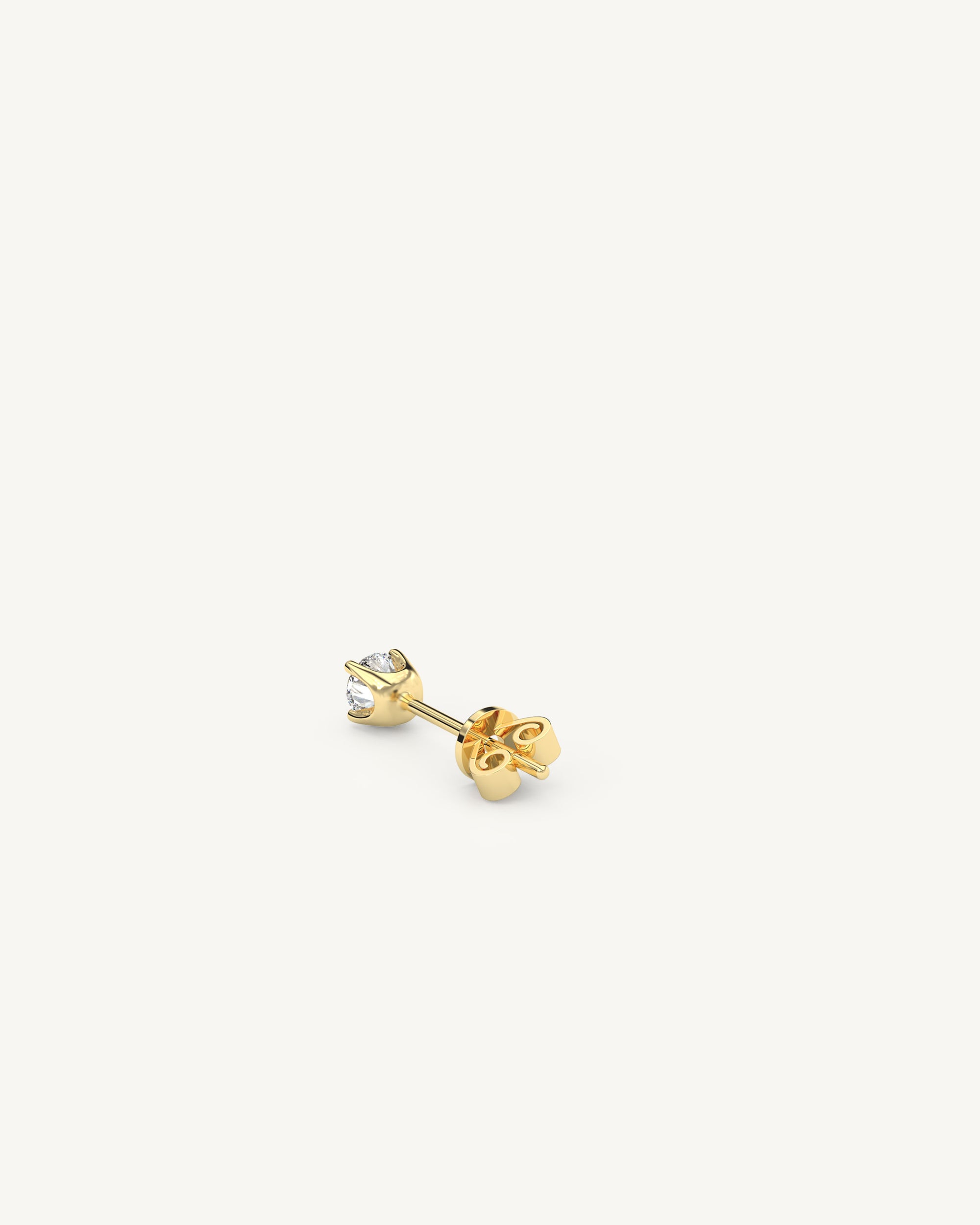Louvre II Mini Diamond Stud Earrings 14k