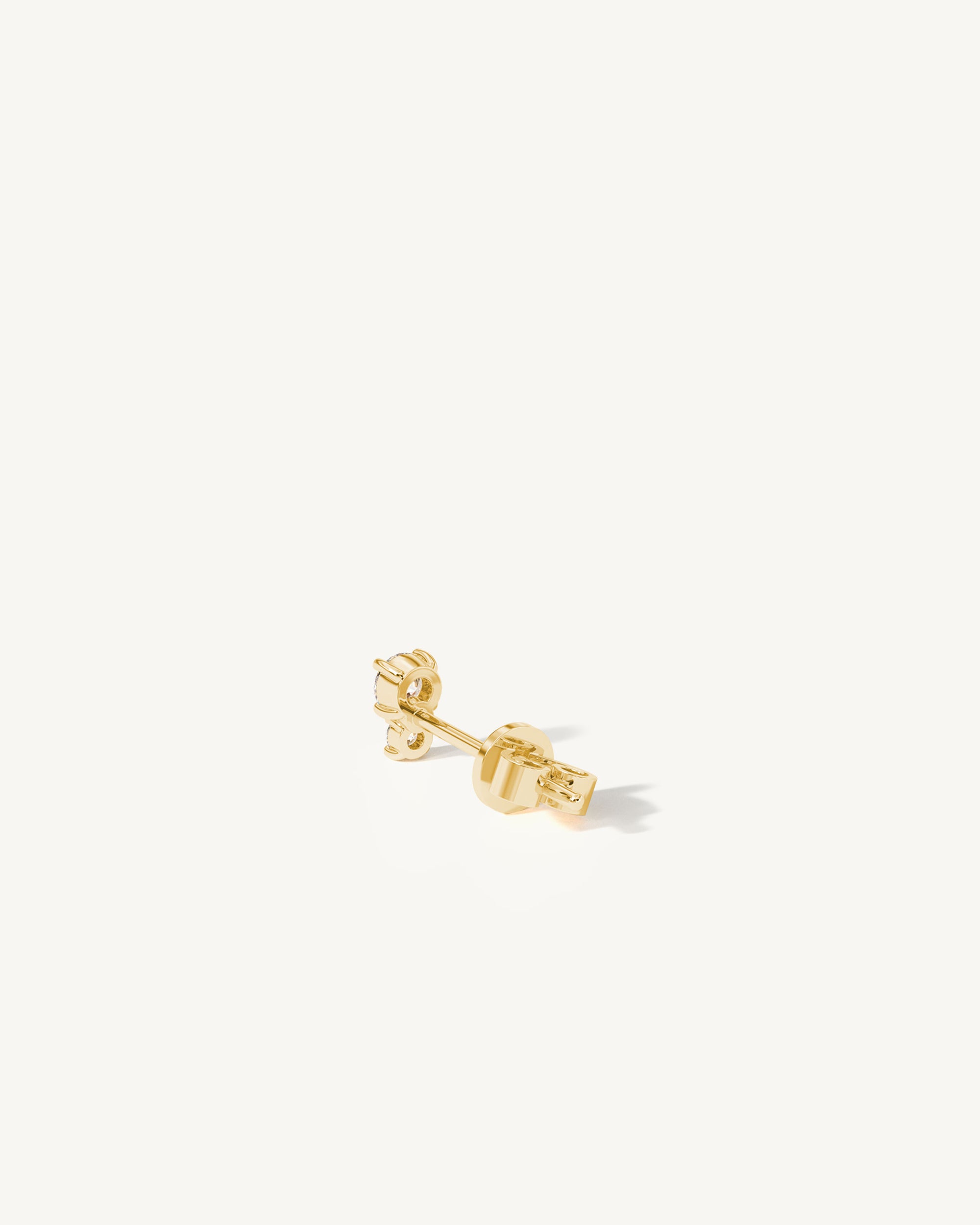 Twin Duo Diamond Stud Earrings 14k
