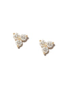 Petite Trois Diamond Stud Earrings 14k