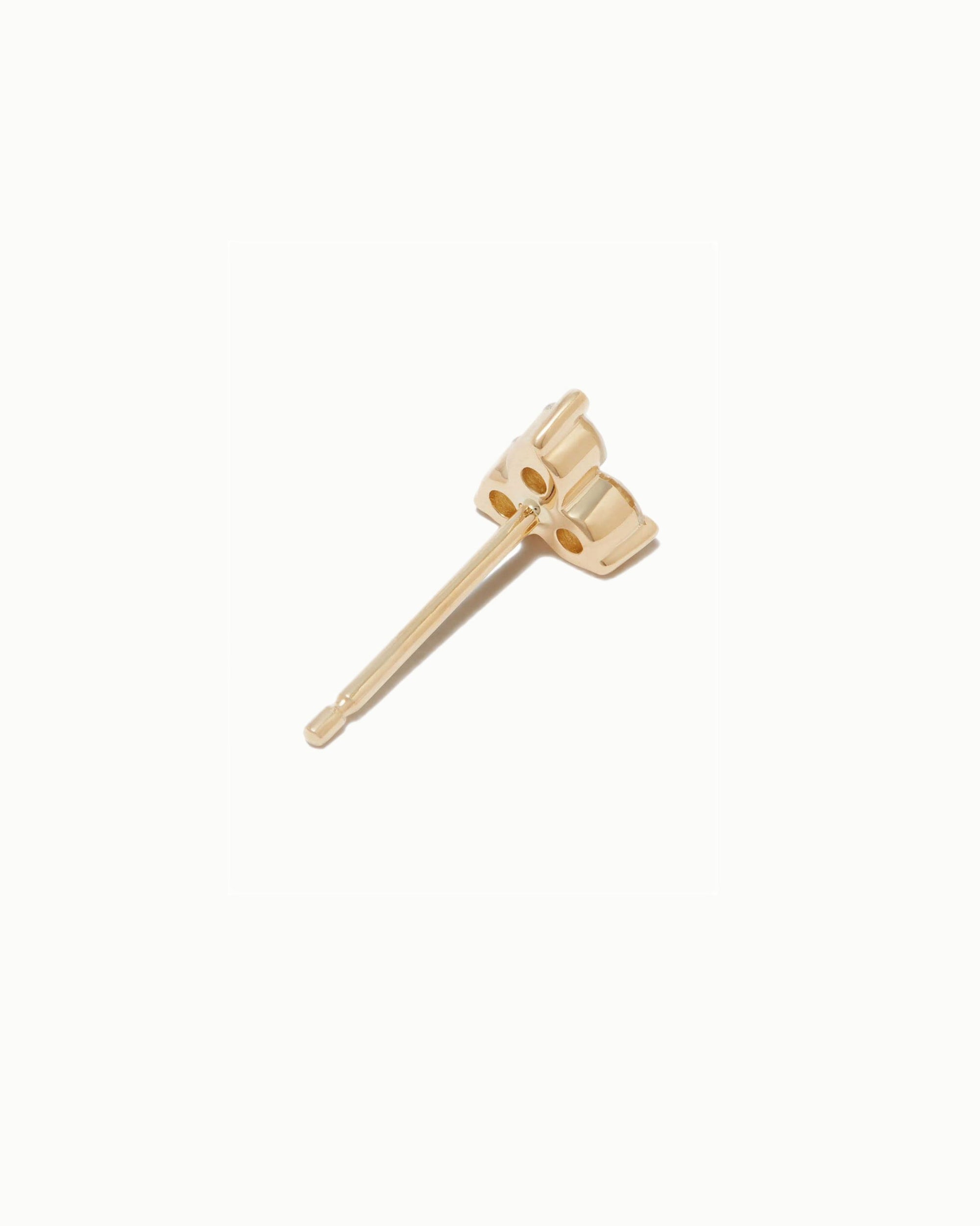Petite Trois Diamond Stud Earrings 14k