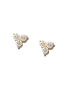 Petite Trois Diamond Stud Earrings 14k