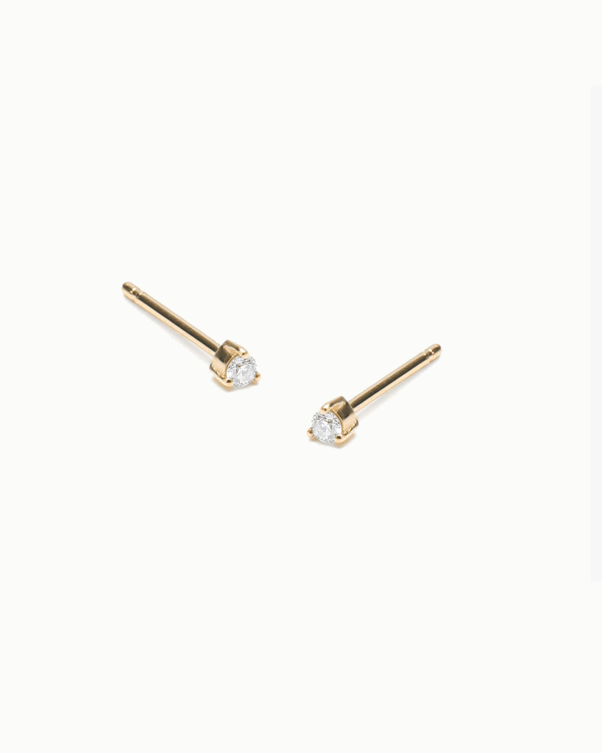 Villanueva Tiny Diamond Stud Earrings 14k