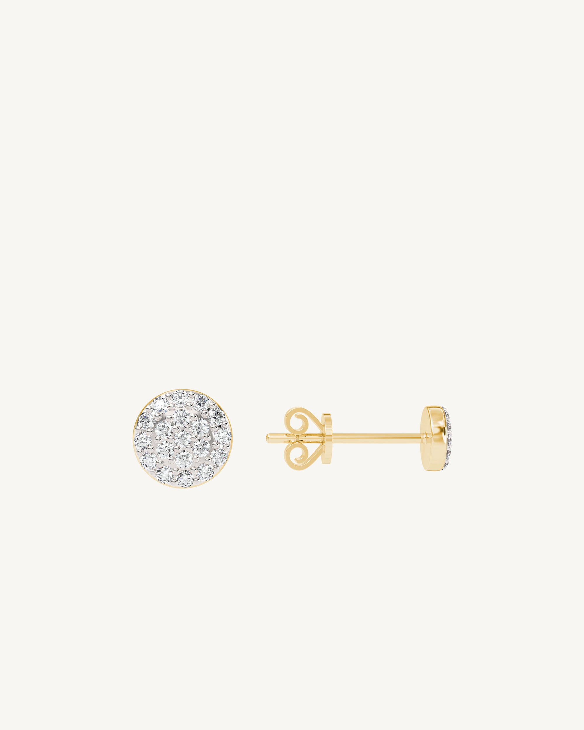 Amalfi Legacy Pave Diamond Stud Earrings 14k