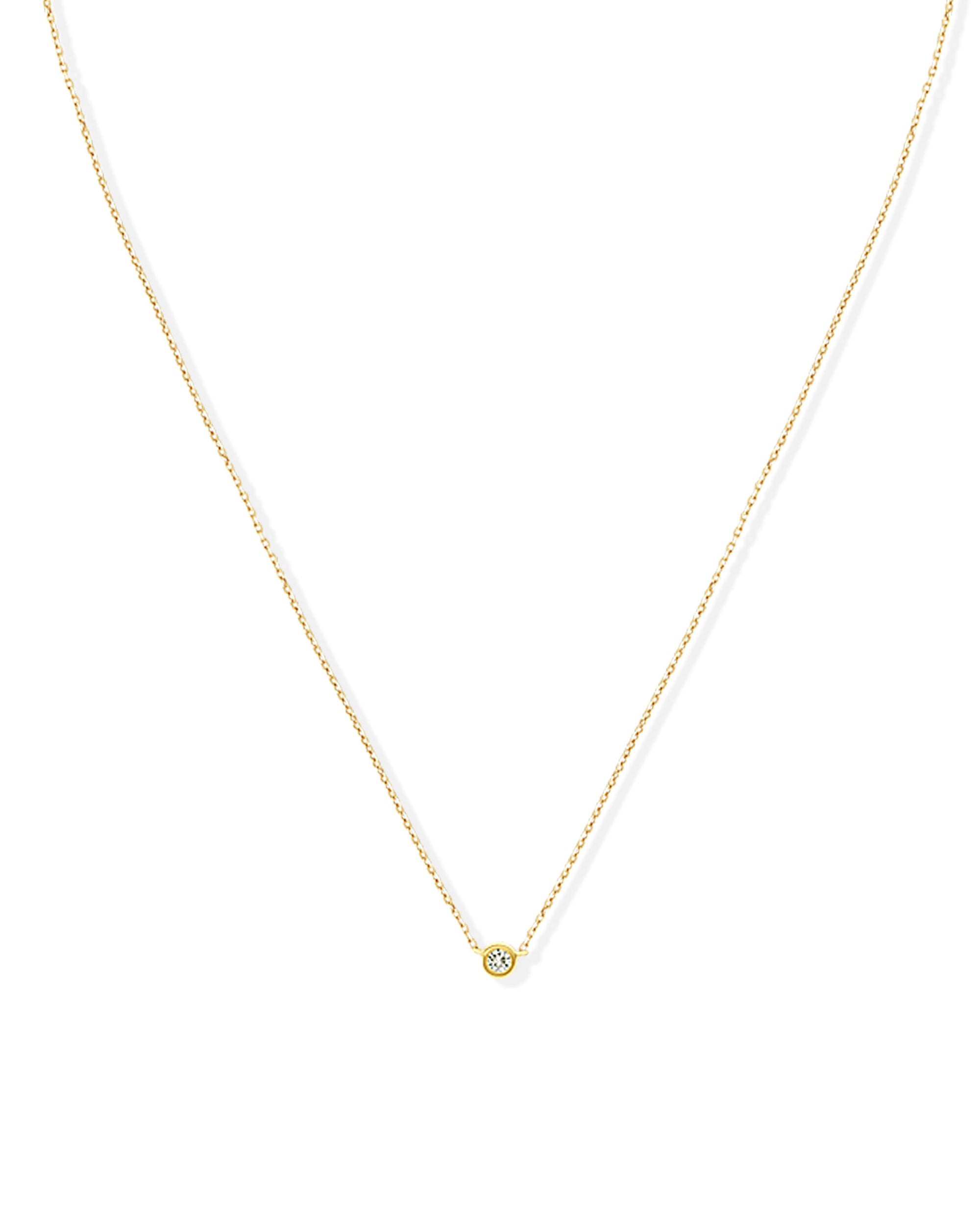Soleil No. 1 Diamond Petite Pendant Necklace 14k