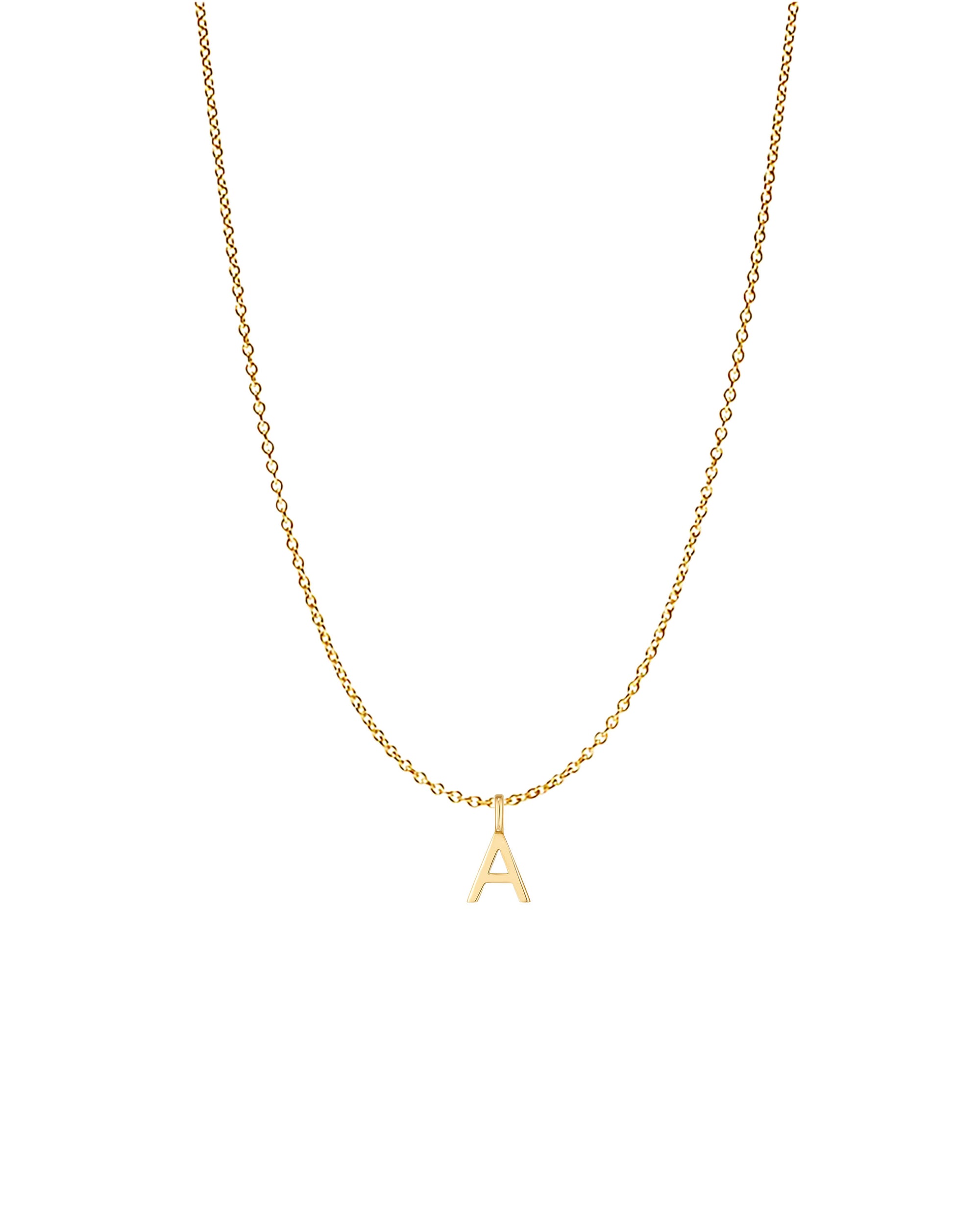 Manhattan Initial Pendant Necklace 14k (A)