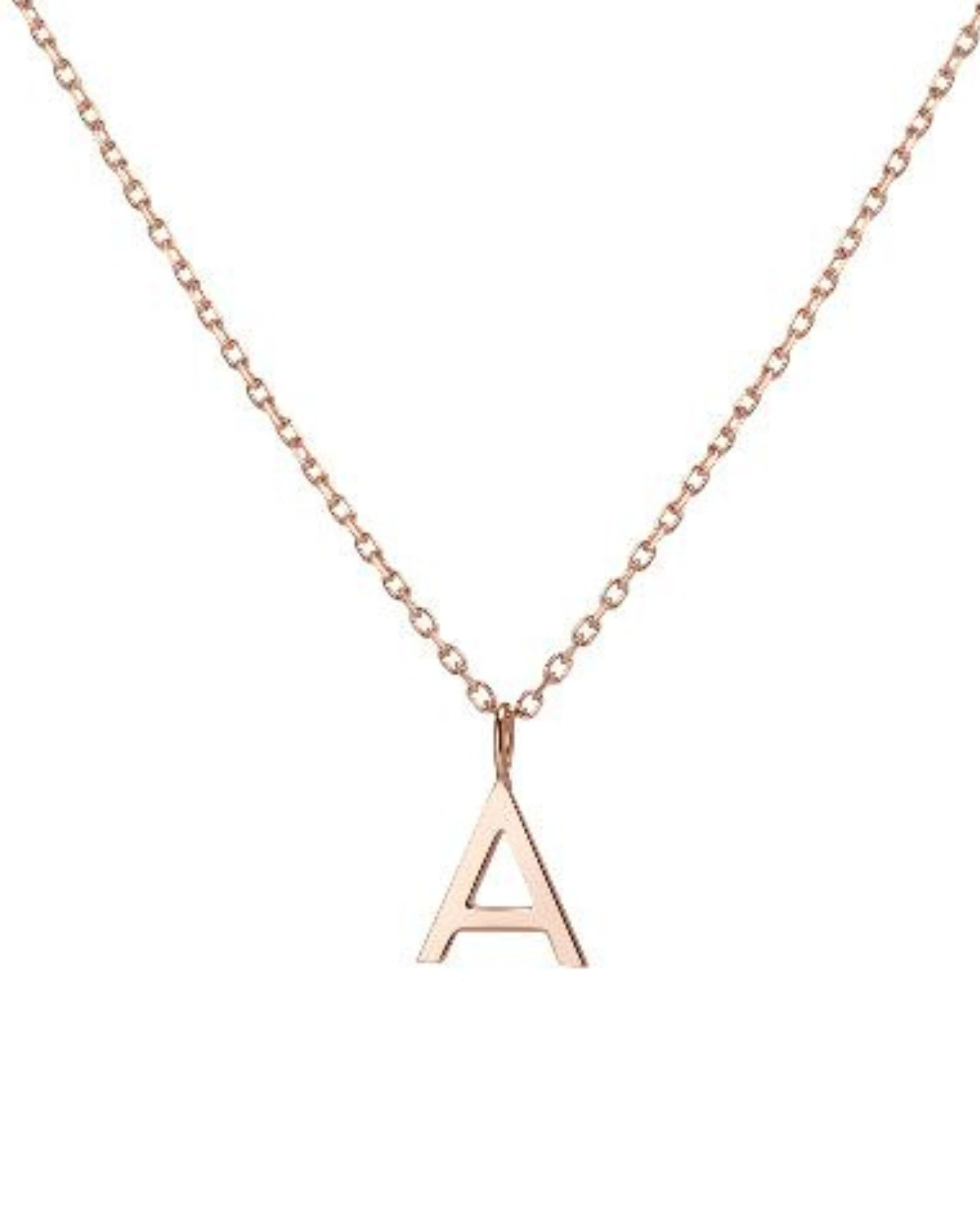 Manhattan Initial Pendant Necklace 14k (A)