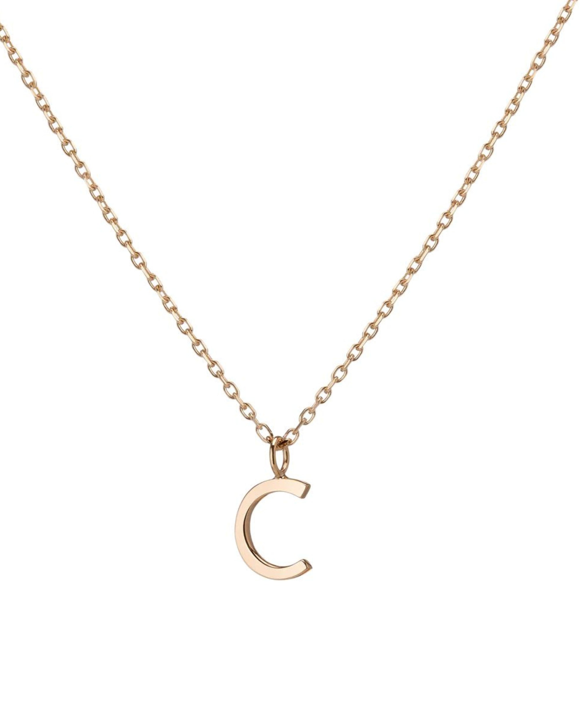 Manhattan Initial Pendant Necklace 14k (C)