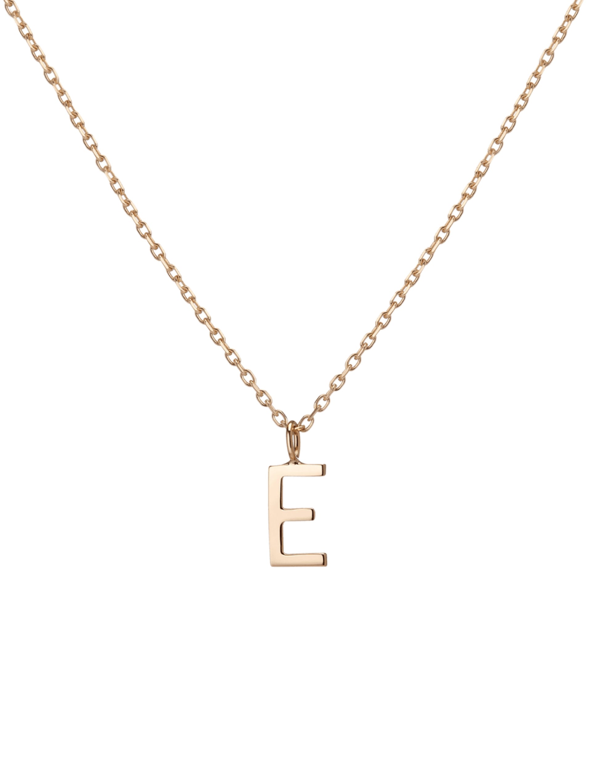 Manhattan Initial Pendant Necklace 14k (E)