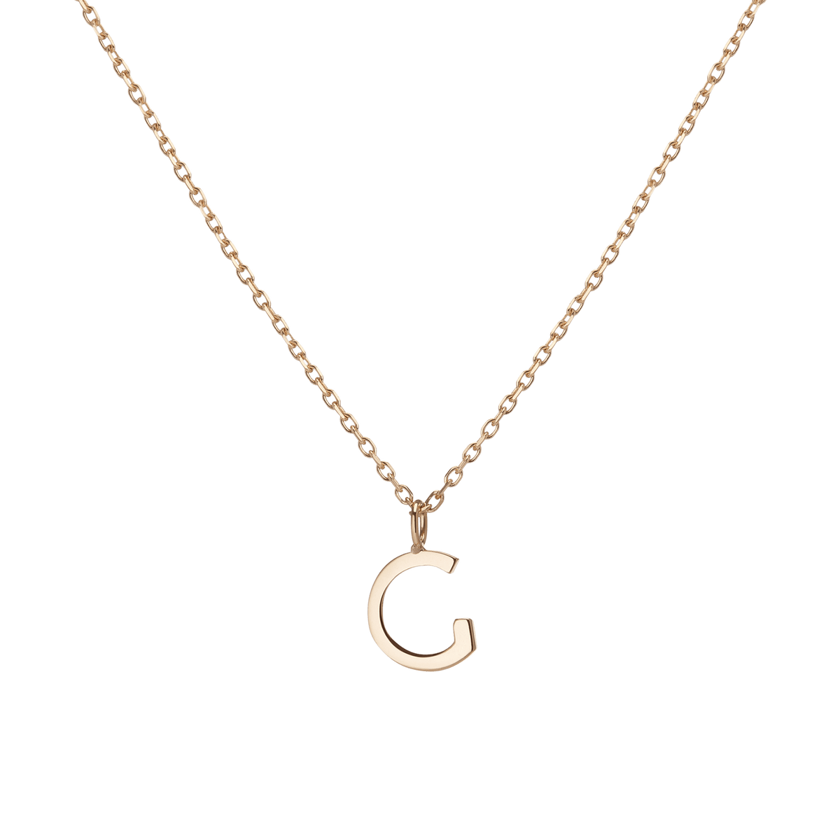 Manhattan Initial Pendant Necklace 14k (G)