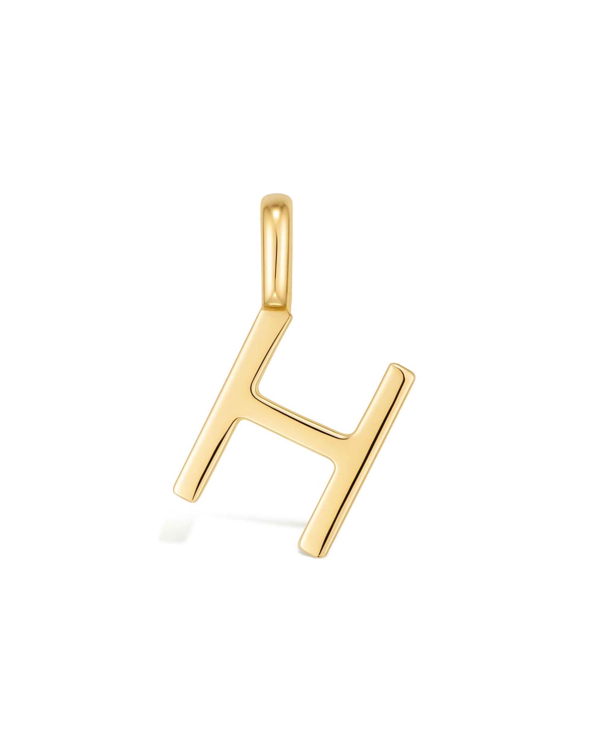 Manhattan Initial Pendant Necklace 14k (H)