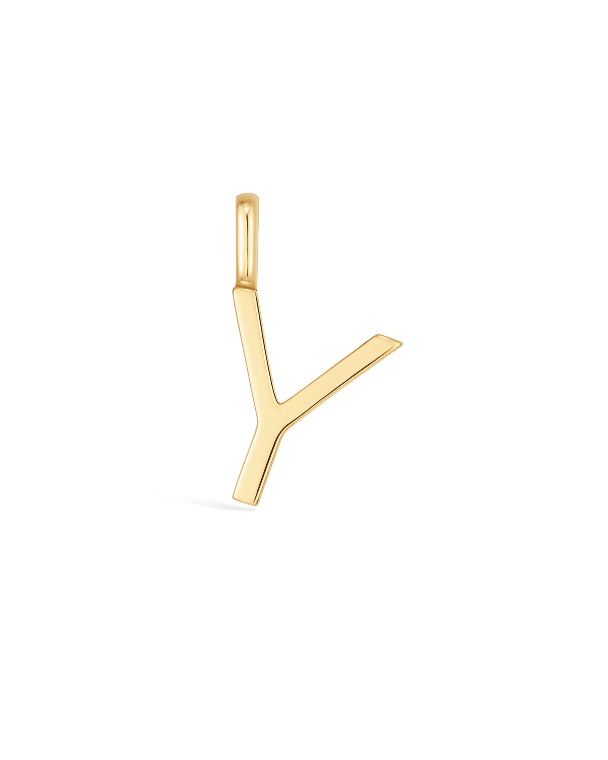 Manhattan Initial Pendant Necklace 14k (Y)
