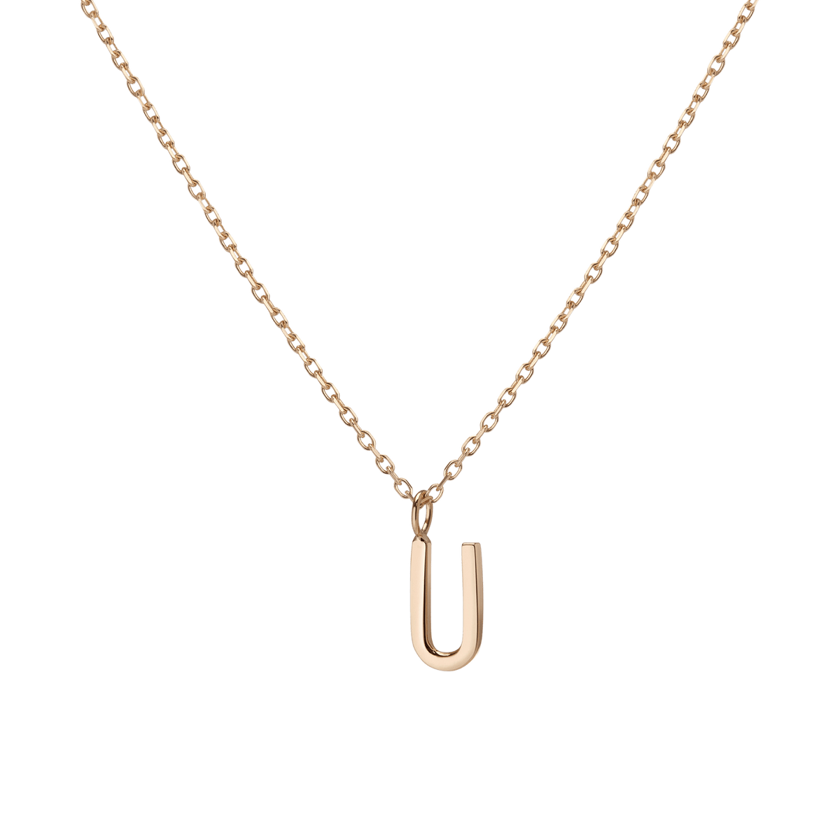 Manhattan Initial Pendant Necklace 14k (U)