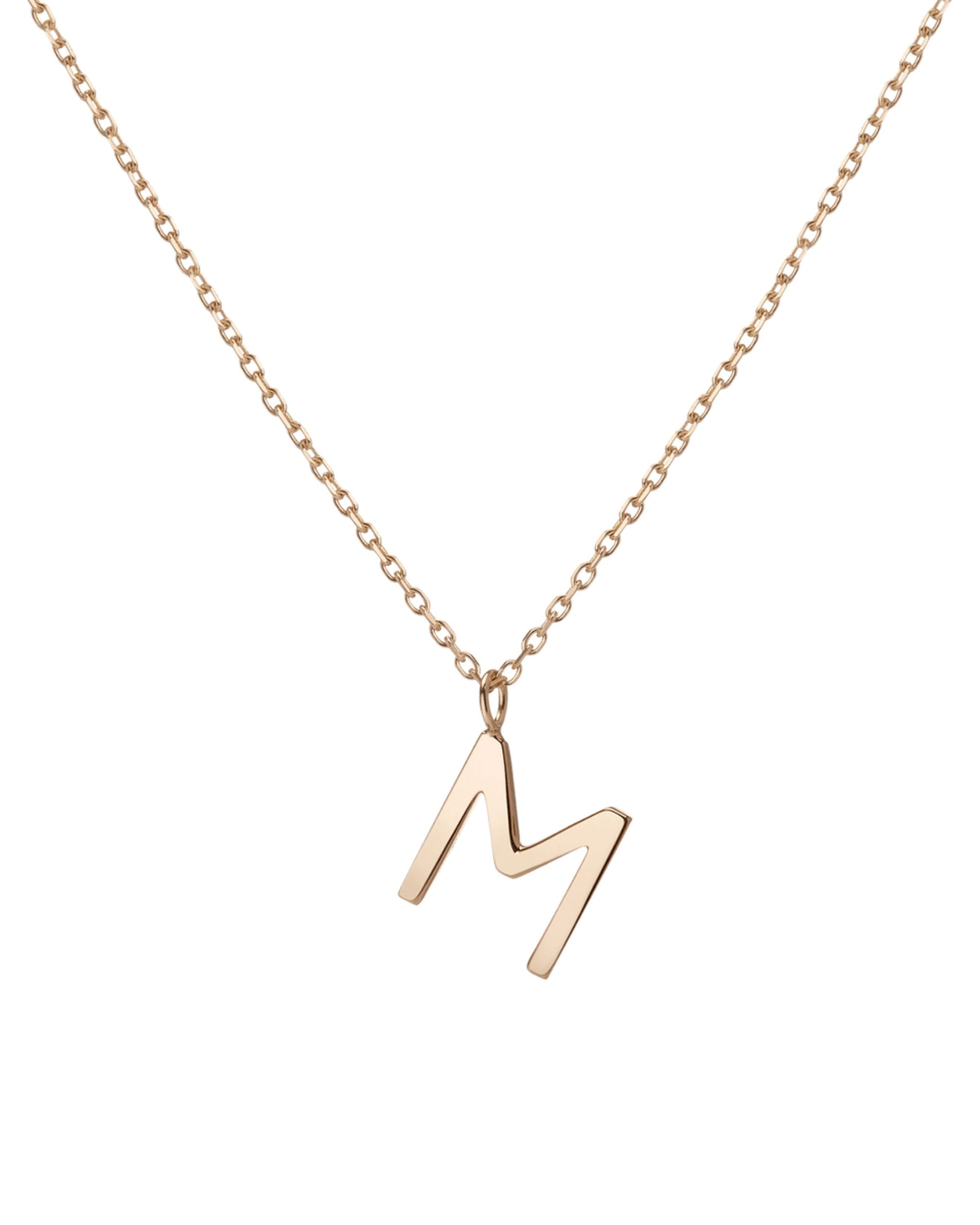 Manhattan Initial Pendant Necklace 14k (M)