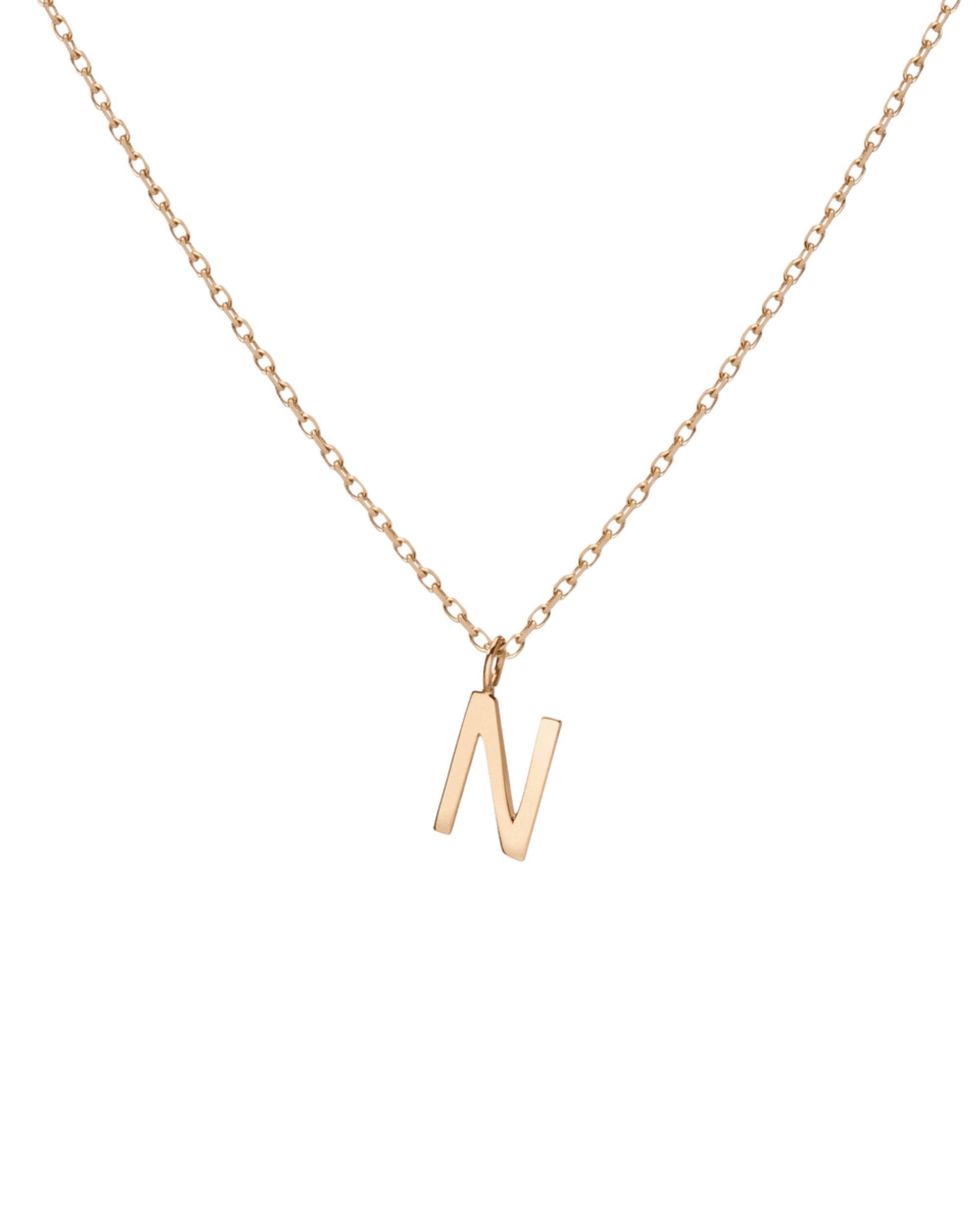 Manhattan Initial Pendant Necklace 14k (N)