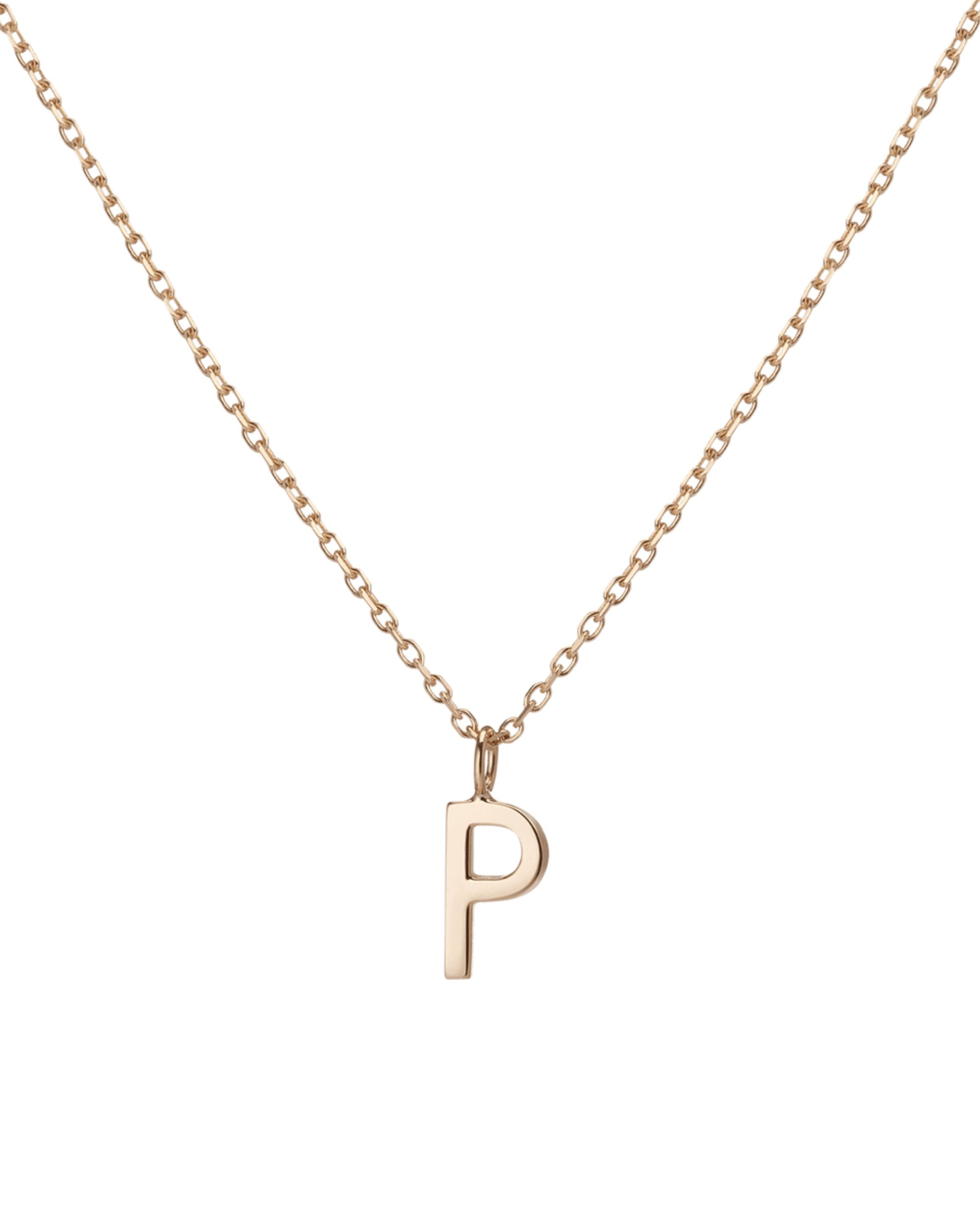Manhattan Initial Pendant Necklace 14k (P)