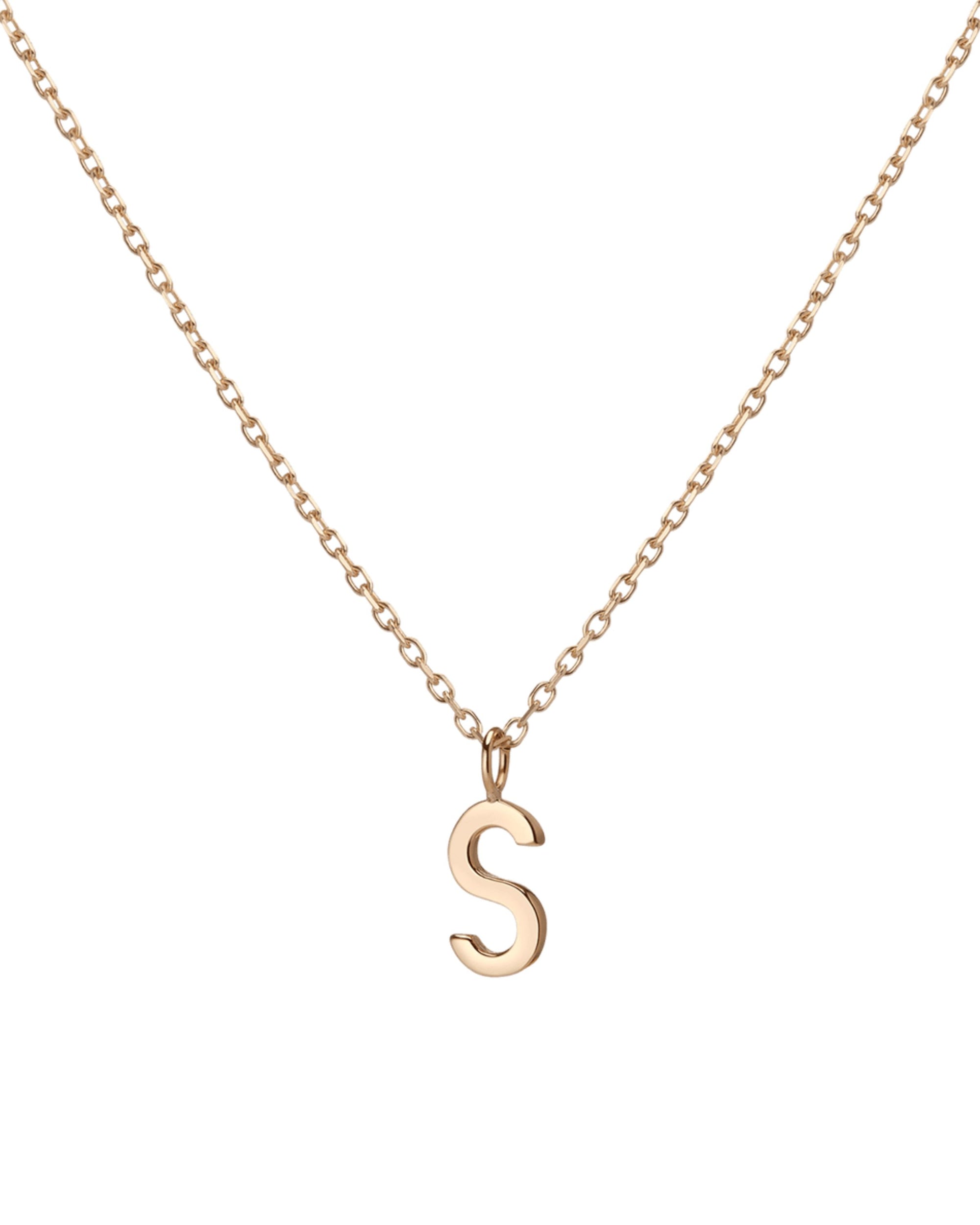 Manhattan Initial Pendant Necklace 14k (S)