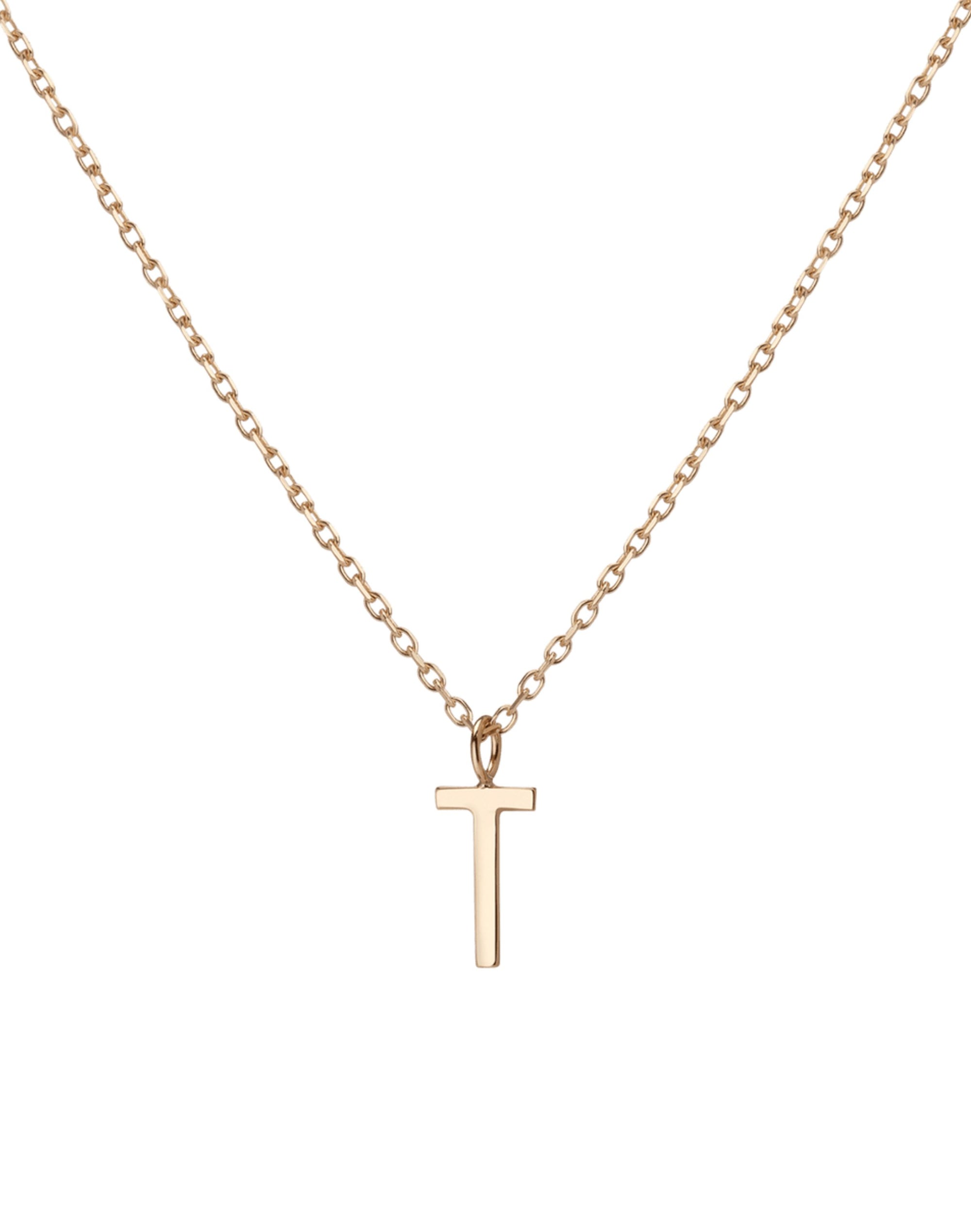 Manhattan Initial Pendant Necklace 14k (T)