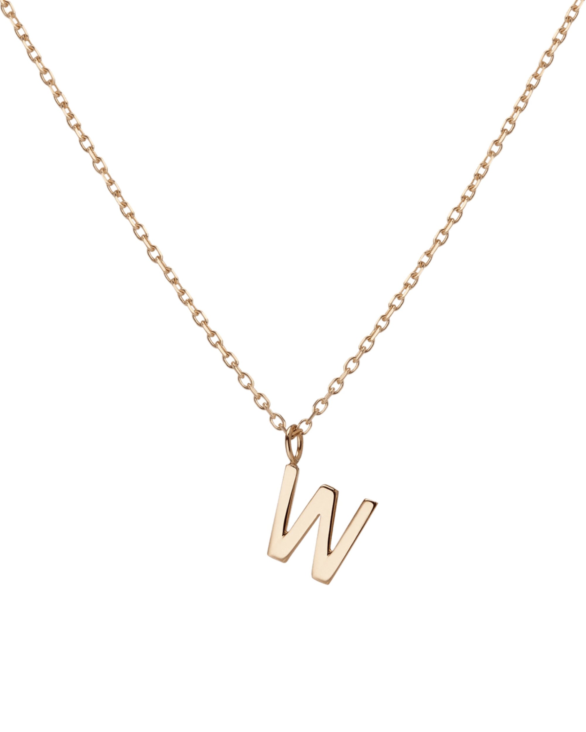 Manhattan Initial Pendant Necklace 14k (W)