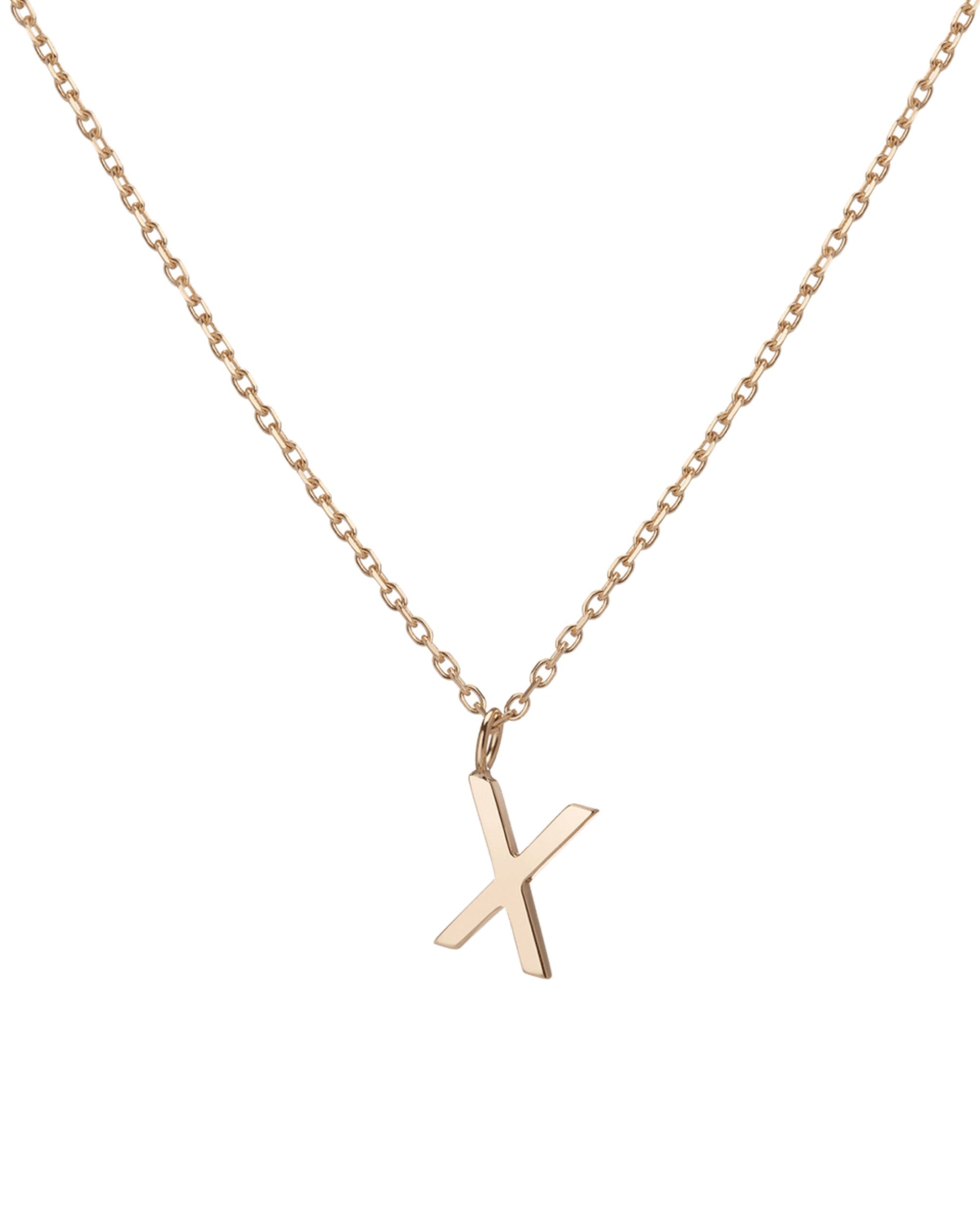 Manhattan Initial Pendant Necklace 14k (X)