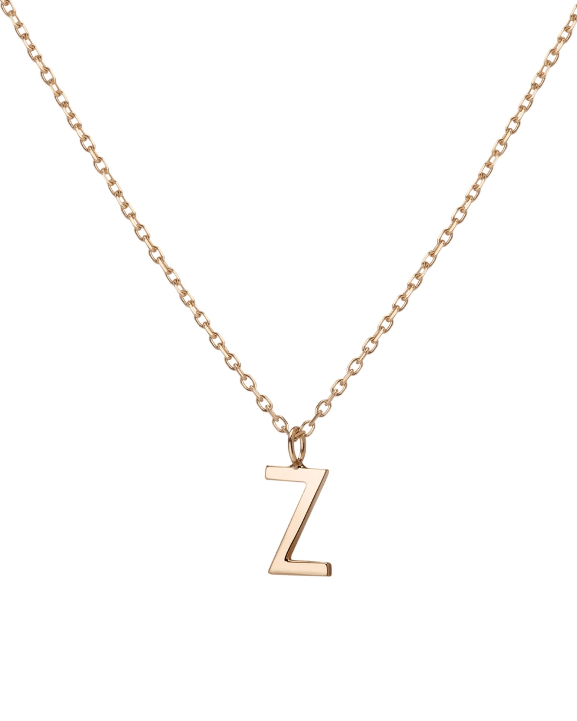 Manhattan Initial Pendant Necklace 14k (Z)
