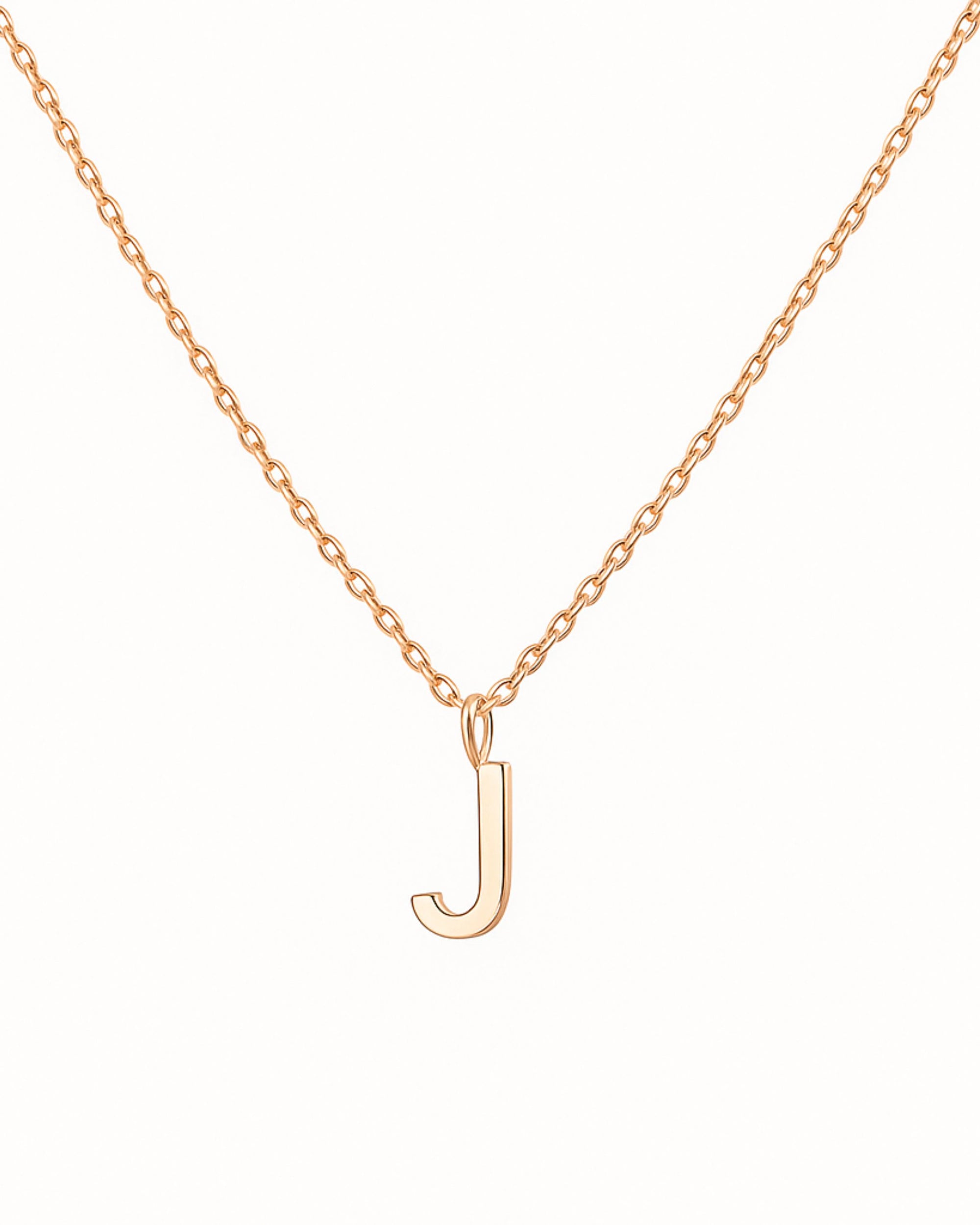 Manhattan Initial Pendant Necklace 14k (J)