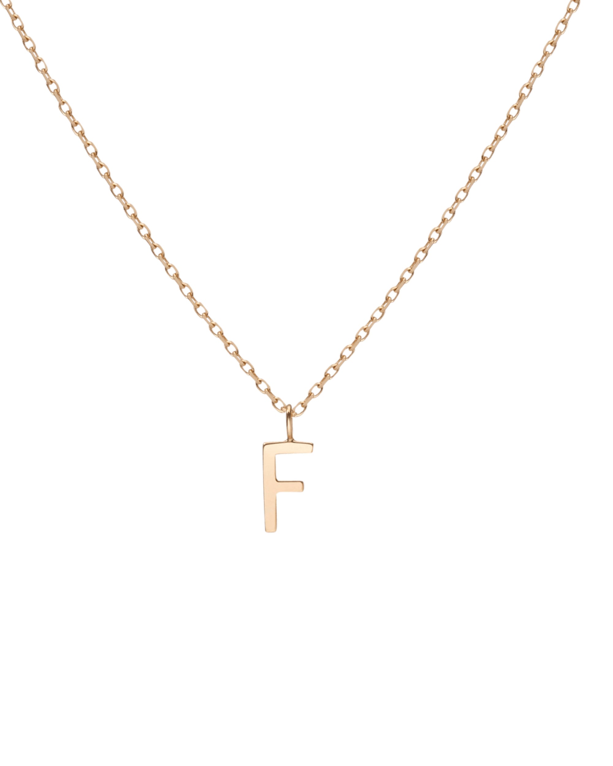 Manhattan Initial Pendant Necklace 14k (F)