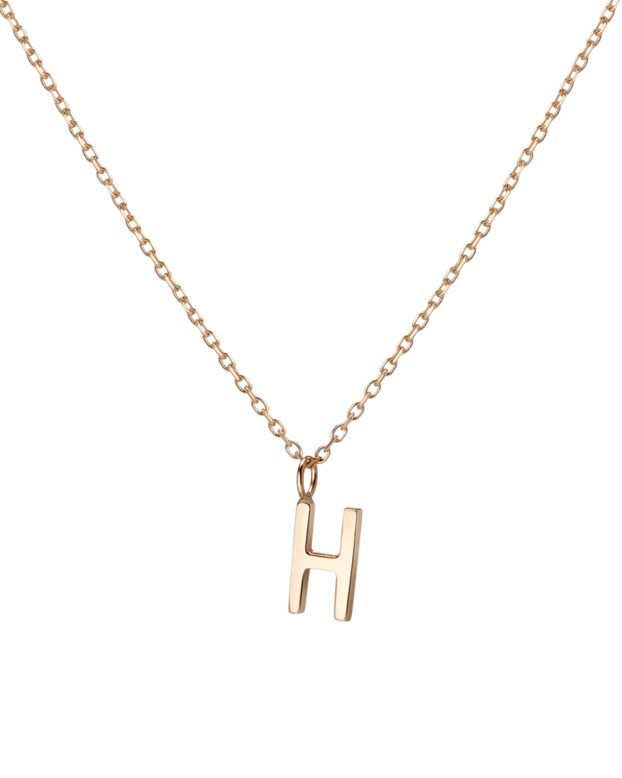 Manhattan Initial Pendant Necklace 14k (H)