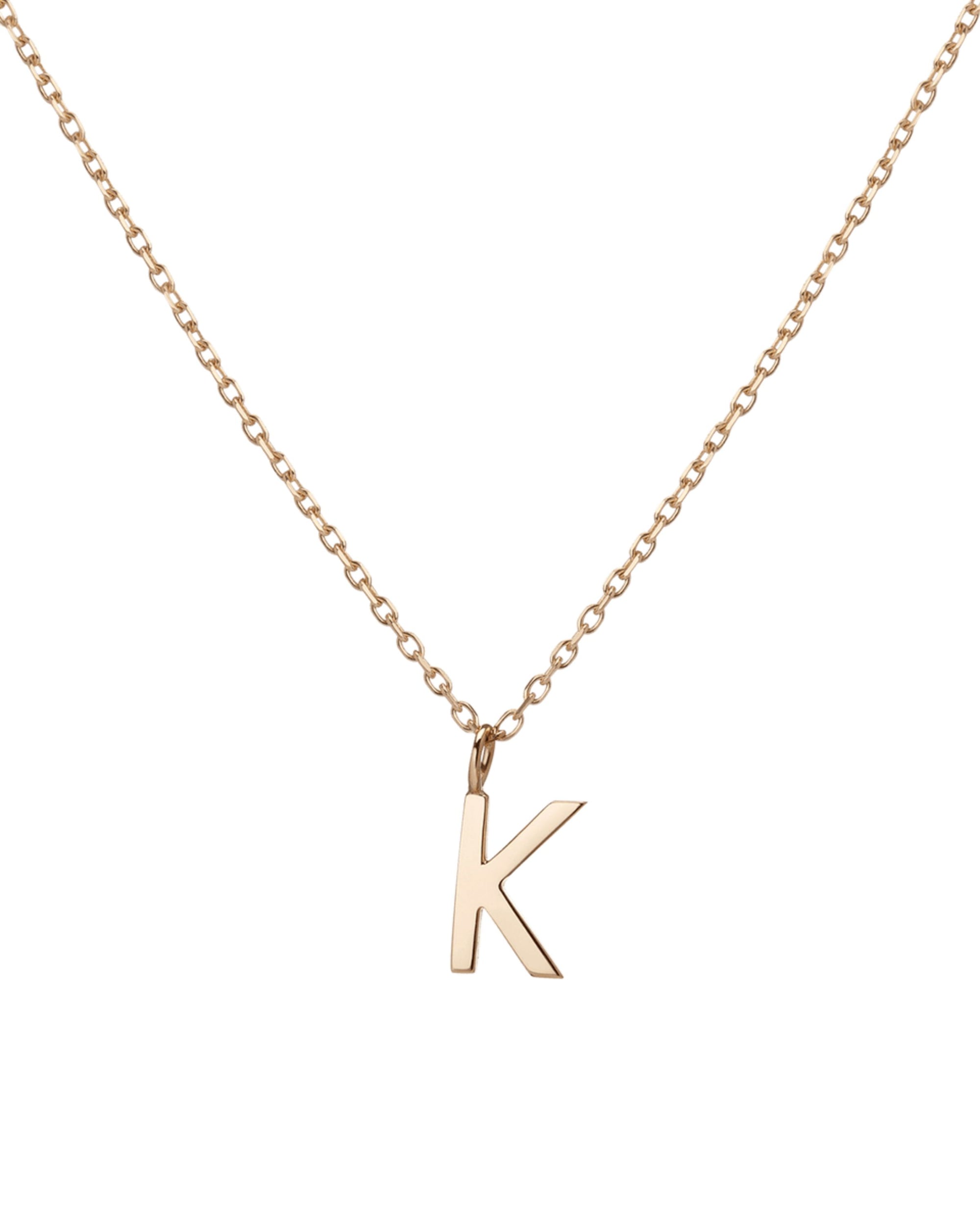 Manhattan Initial Pendant Necklace 14k (K)