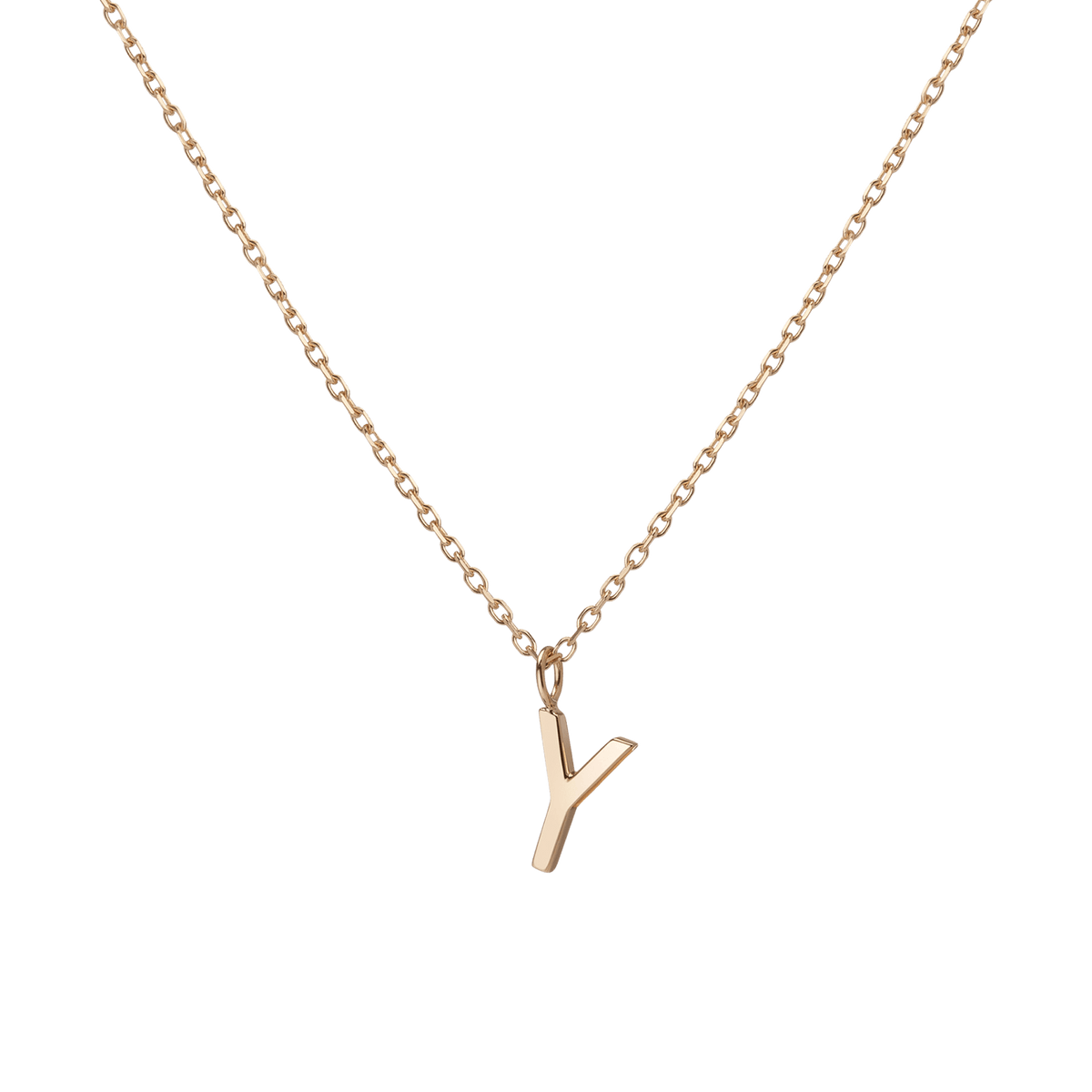 Manhattan Initial Pendant Necklace 14k (Y)